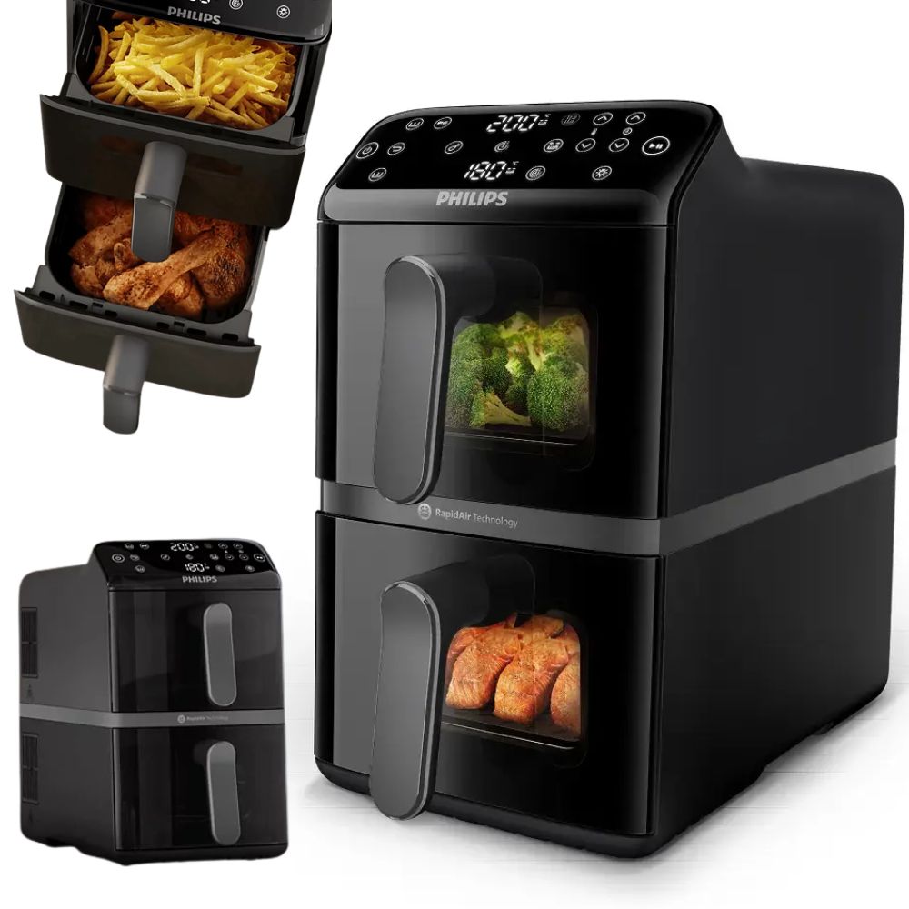 Frytkownica Beztłuszczowa AirFryer Philips Ovi Dual Basket NA460/00 10L