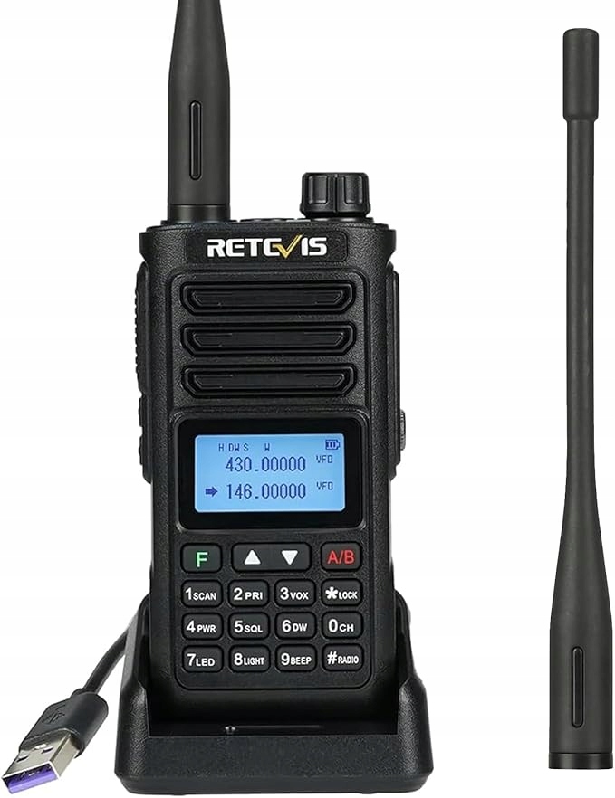 Retevis RA89 rádiotelefón, vysokovýkonný dvojpásmový Ručná Vysielačka
