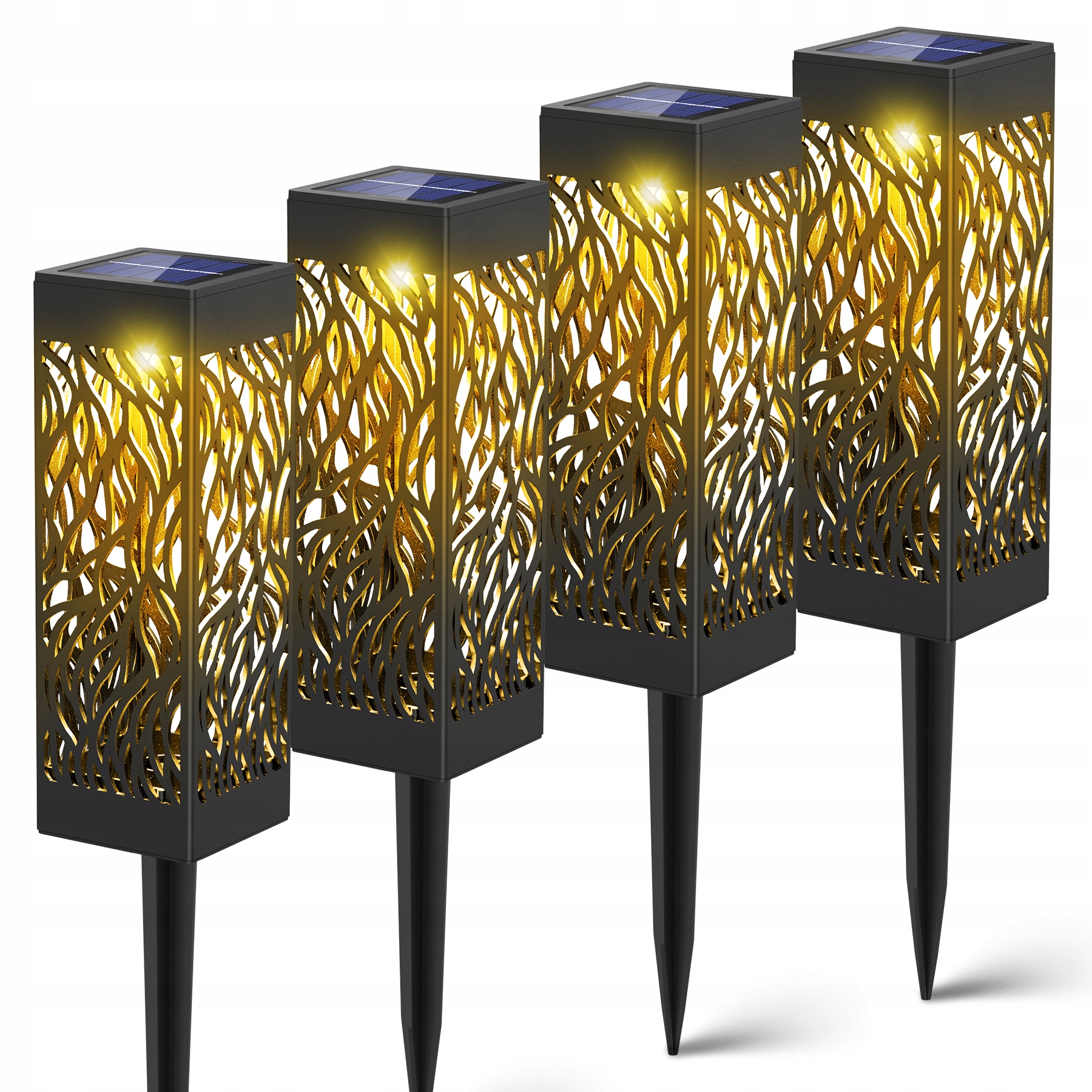 

4 Szt Lampki Solarne Ogrodowe Lampy Led Wbijane