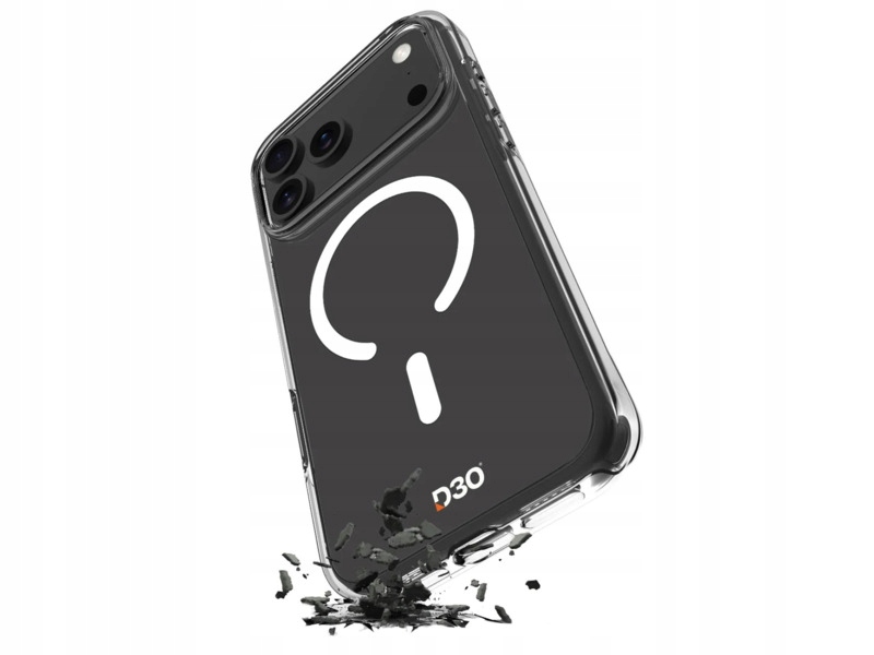 Etui Puro Impact Clear D3O MagSafe do Apple iPhone 17 Pro Max Przezroczysty