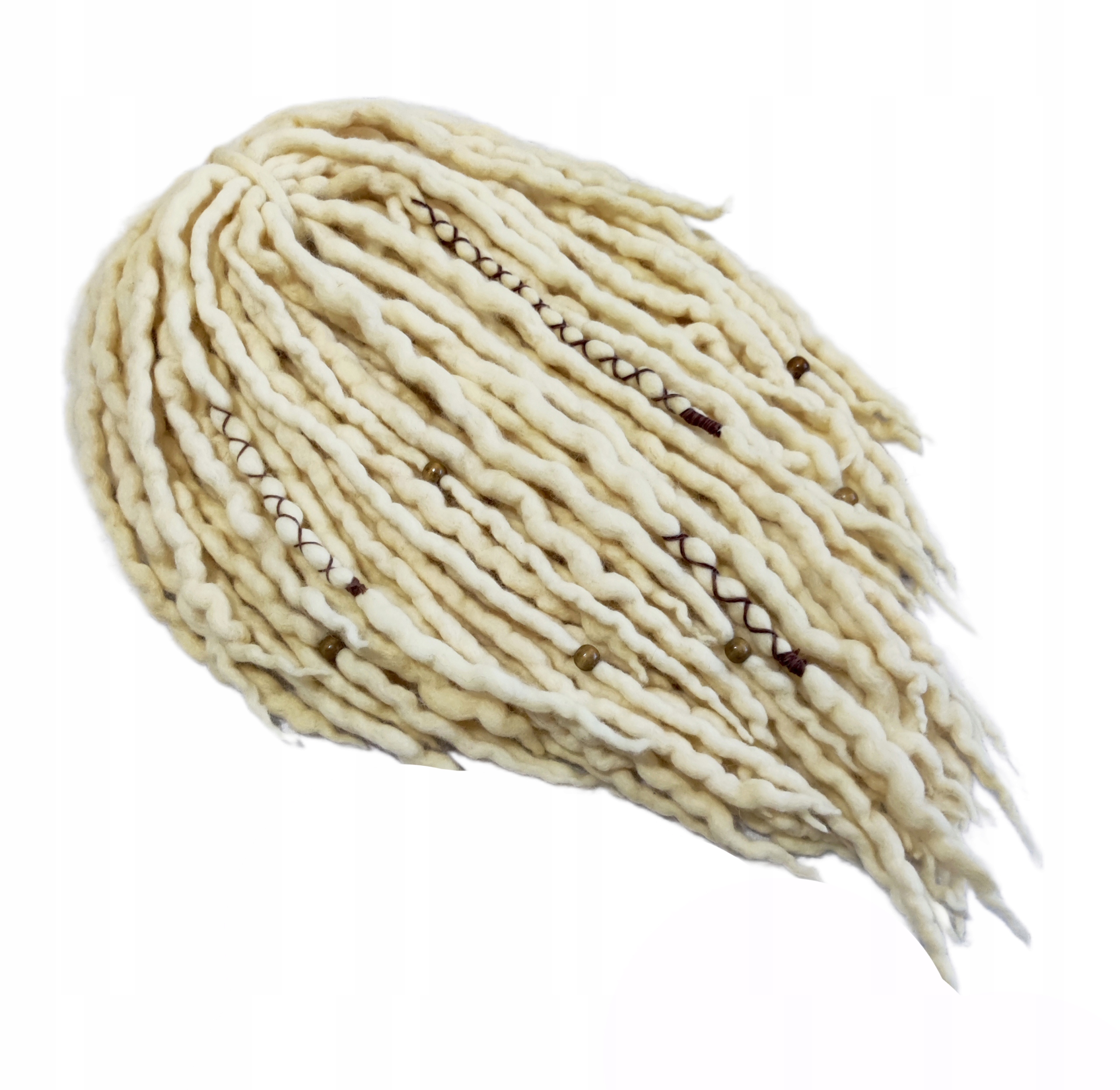 Dredloky vlněné, blond, Vanilka a Karamel, 40 kusů