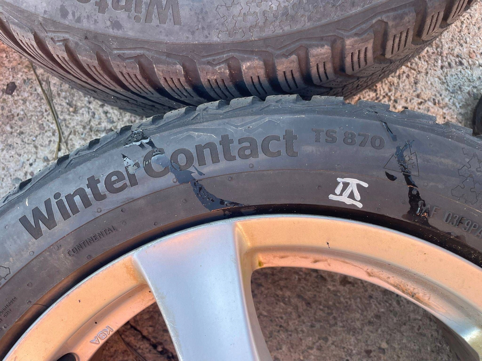 wheels disc discs aluminium tyre CONTINENTAL 225/50R17 ZIMA
