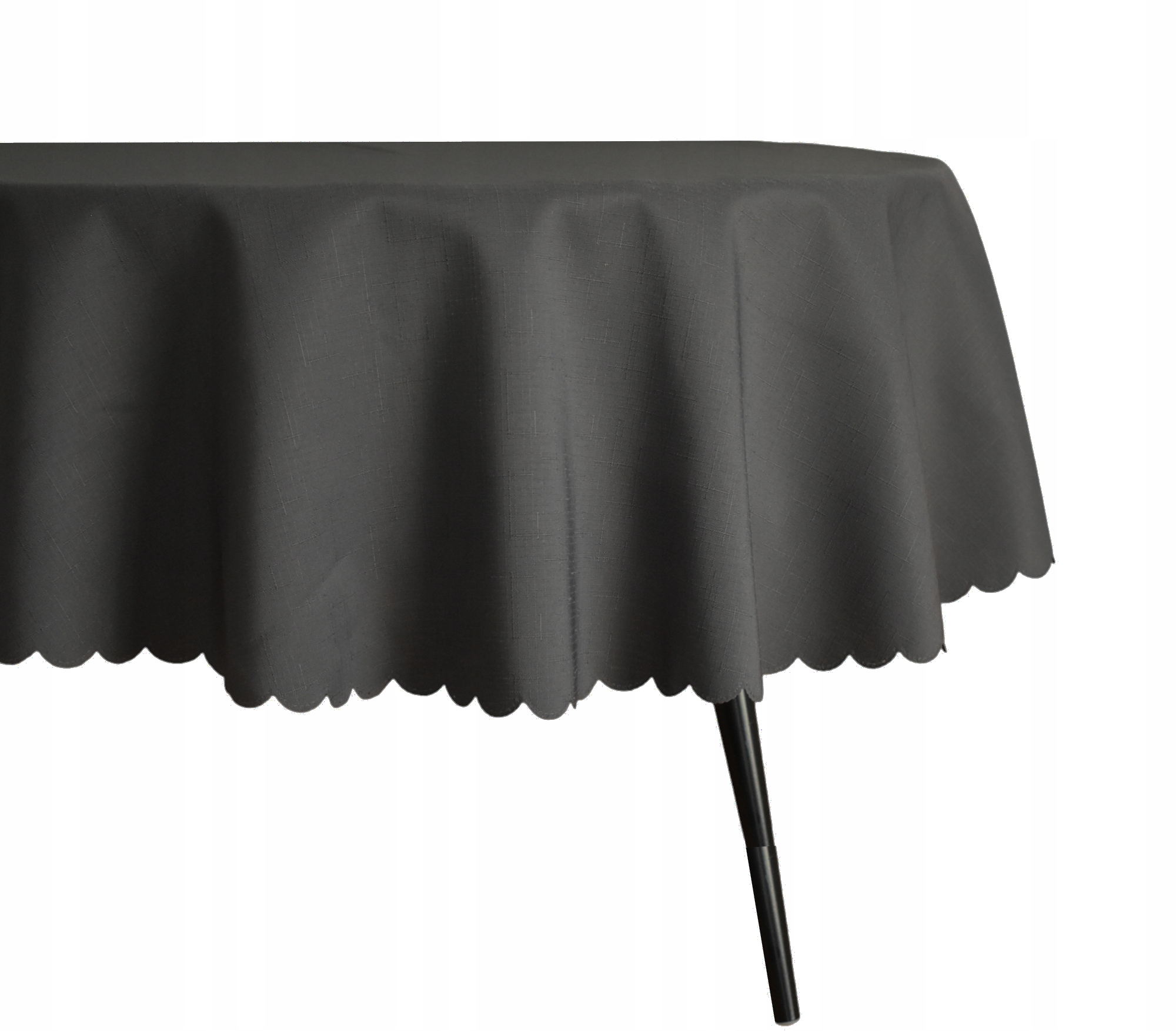 Skvrnitý Ubrus Ovál 130X280 CM Grafit Struktura Lnu Oválný Stůl Svátky