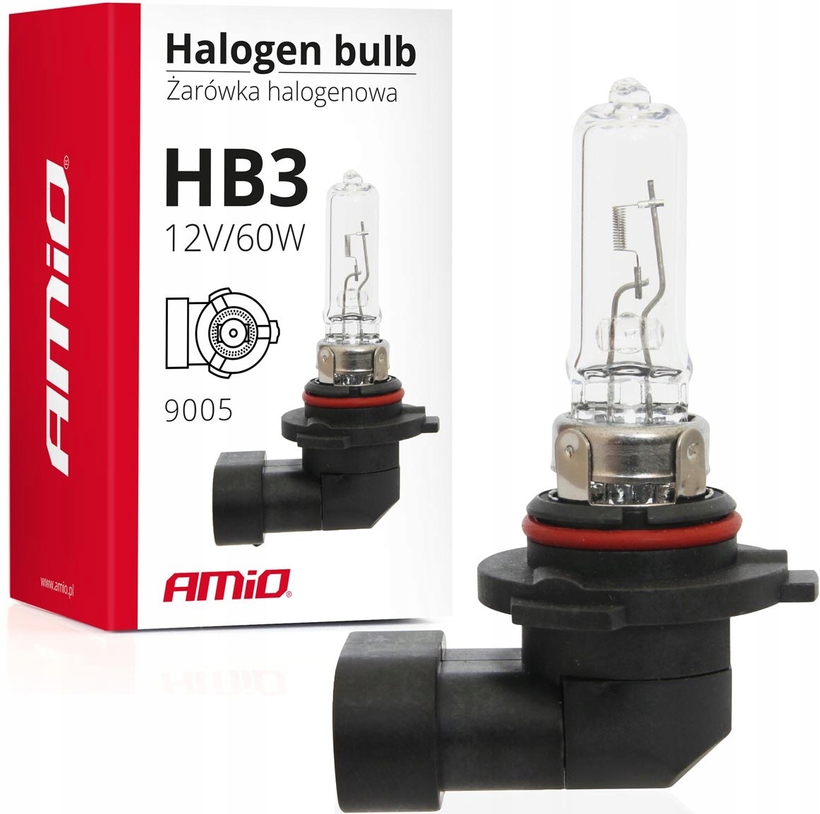 Żarówka Halogenowa HB3 12V 60W 9005 Żarówki Amio