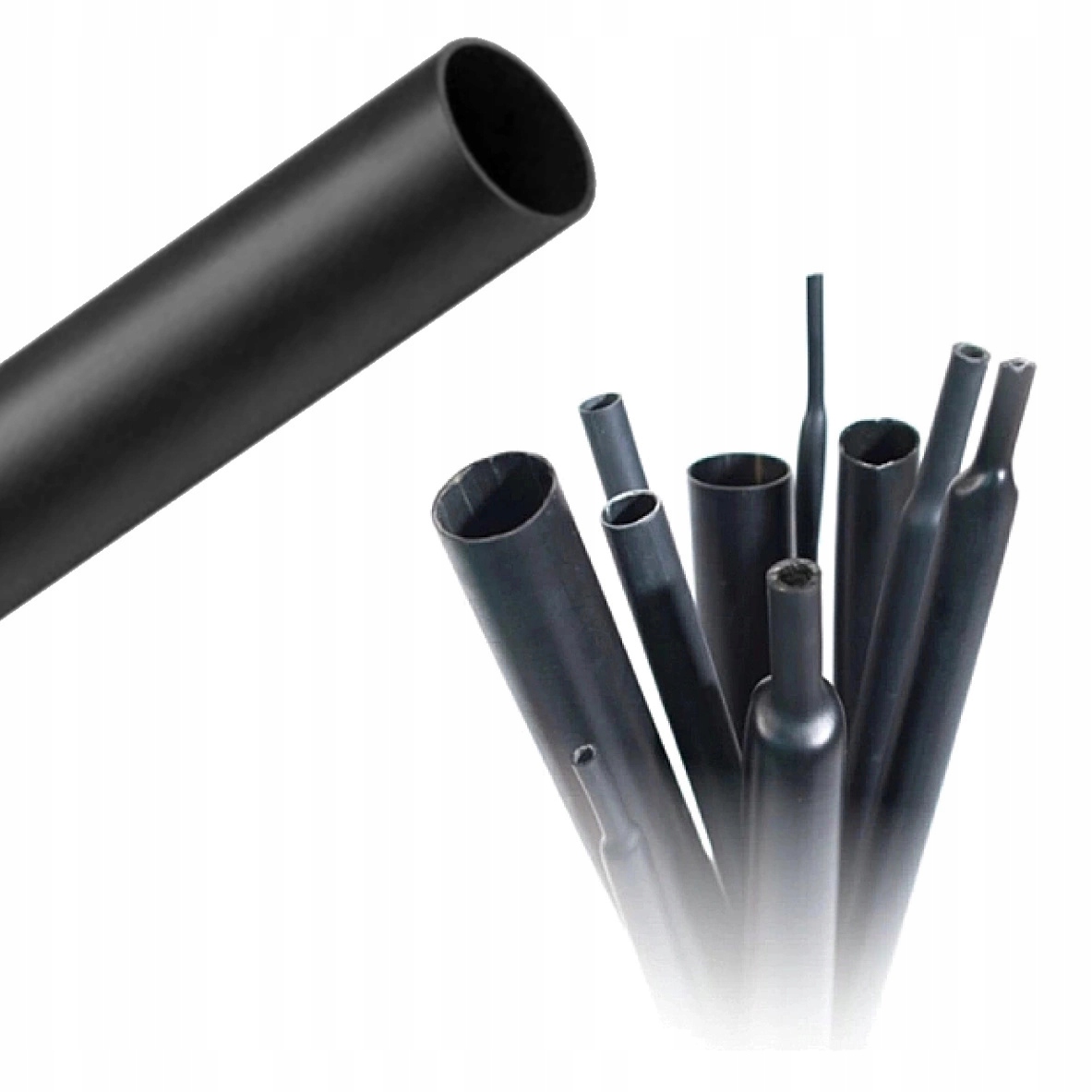 Smršťovací trubička s lepidlem Tričko 140/42 mm Silná izolace Černá 1 m