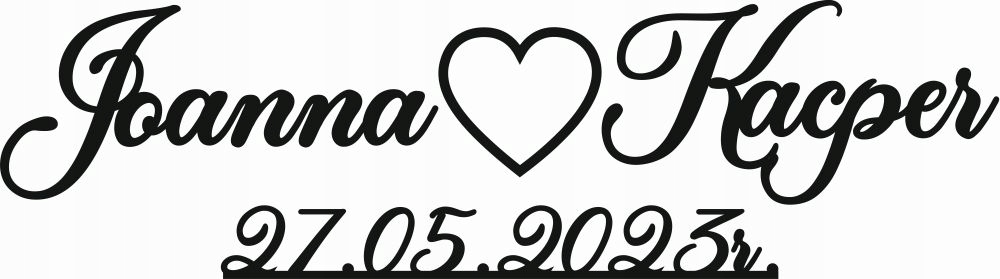 

Napis drewniany ścianka wesele serce 1,5m