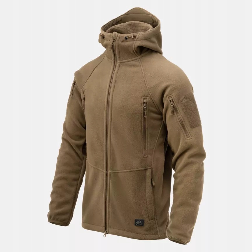 Mikina Helikon Patriot MK2 Hybrid Fleece Coyote L s kapucí a 7 kapsami