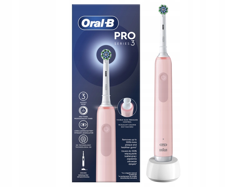 Szczoteczka Oral-b Pro Series3 Cross Action Różowy