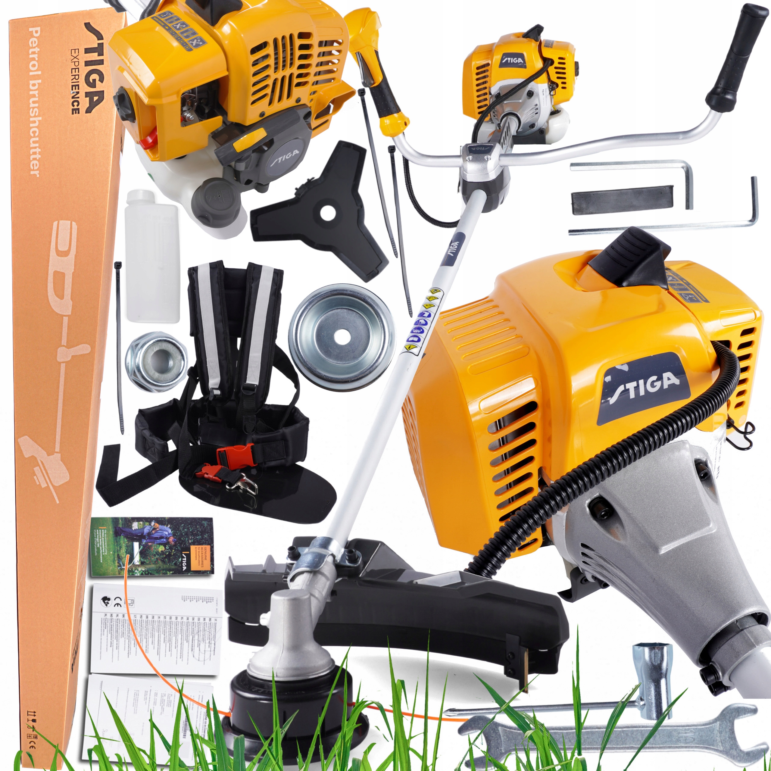 Mocna Podkoszarka Kosa Spalinowa Stiga Trójzębna Tarcza Zestaw