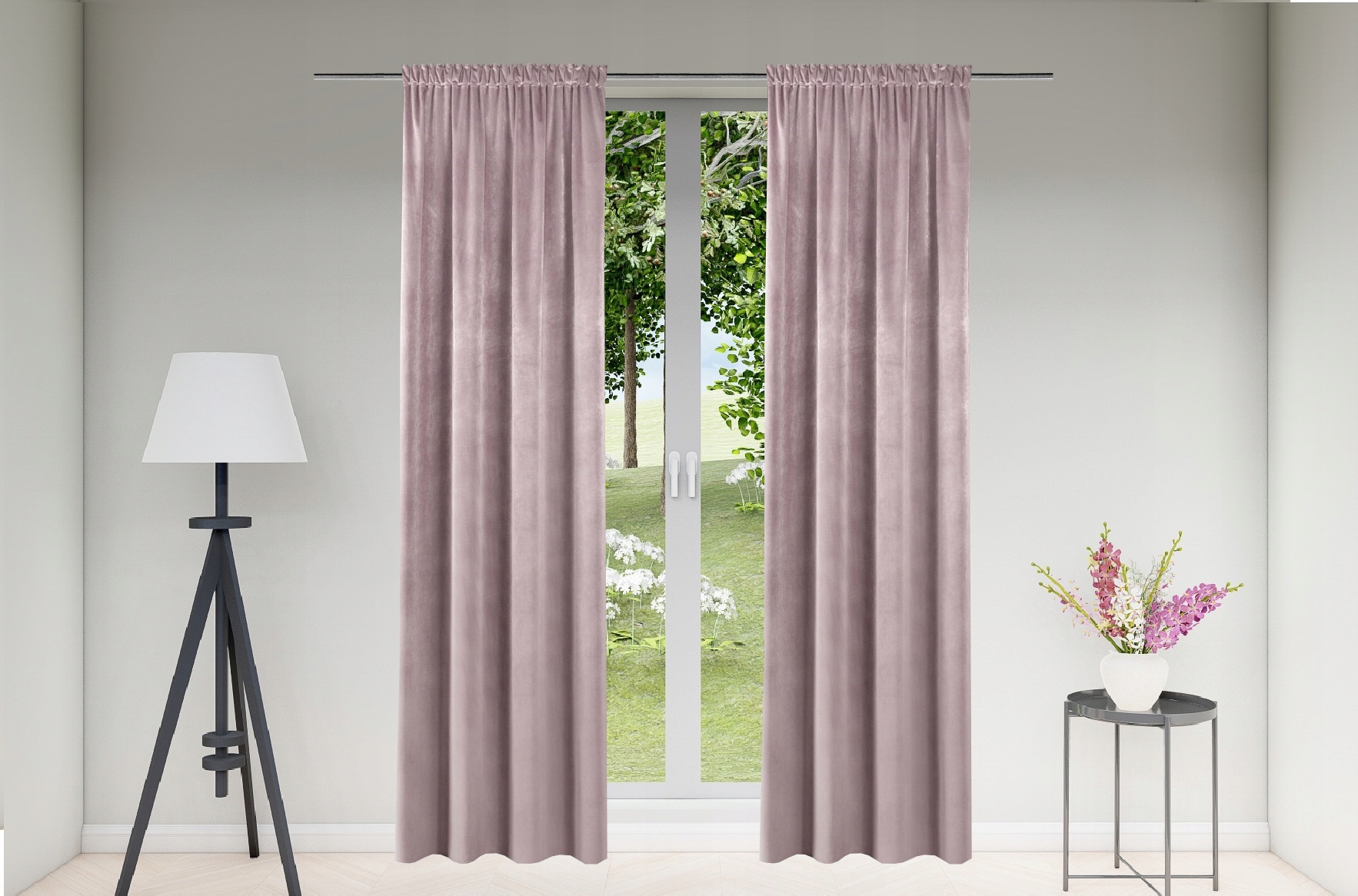 GOTOWE ZASŁONY GRUBE 140X250 WELUR KOLORY ! Wzór gładki