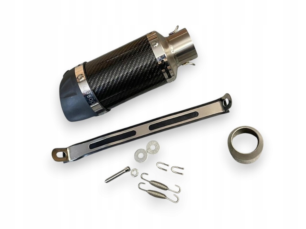 Výfuk Tlumič Koncový Motor Tuning Sport Carbon Černý 51 mm