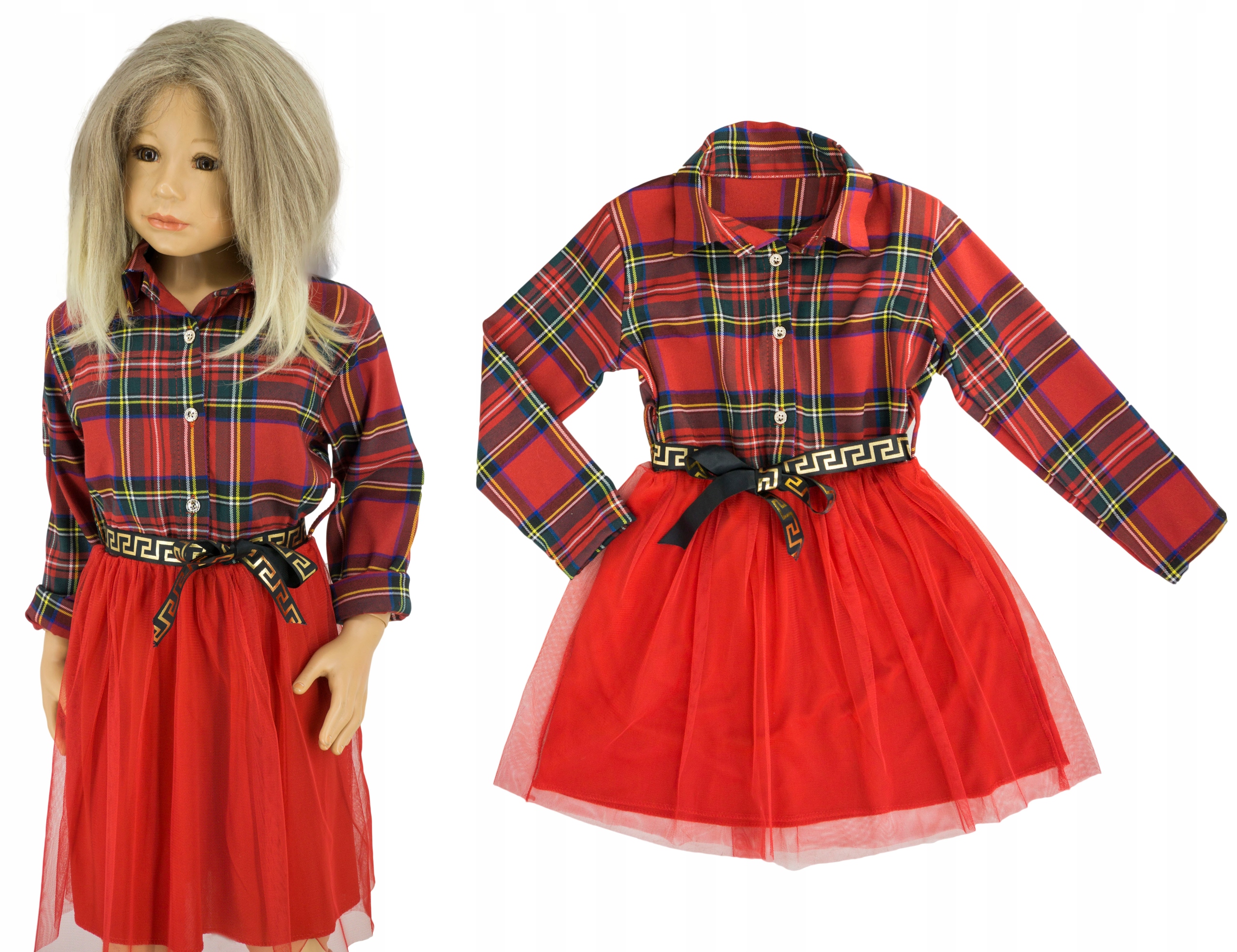 

KD035 Sukienka koszulowa z tiulem rozmiar 122