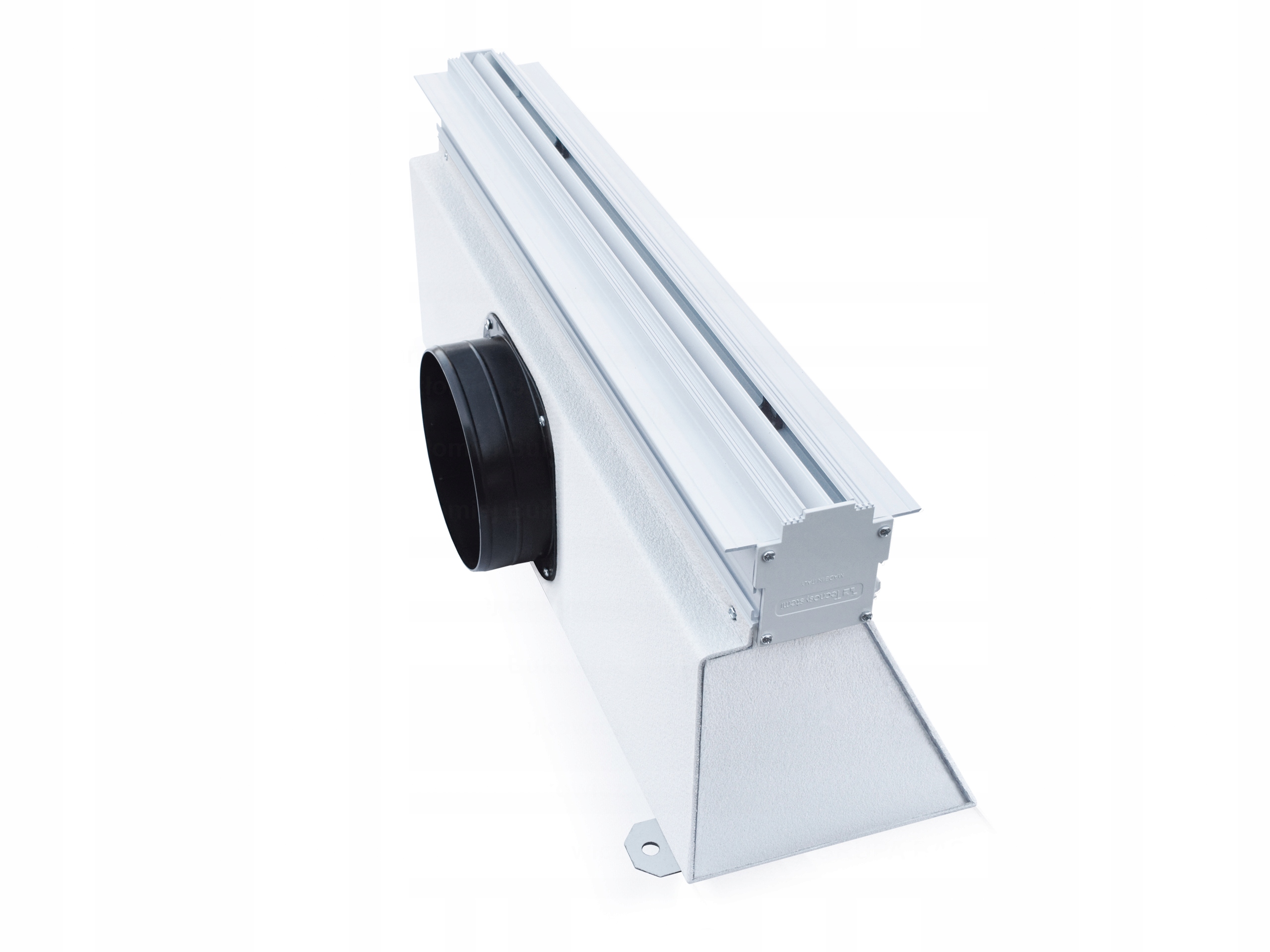 Regulovateľný lineárny ventilátor s izolovanou plechovkou anemostatová mriežka 20 mm/60 cm