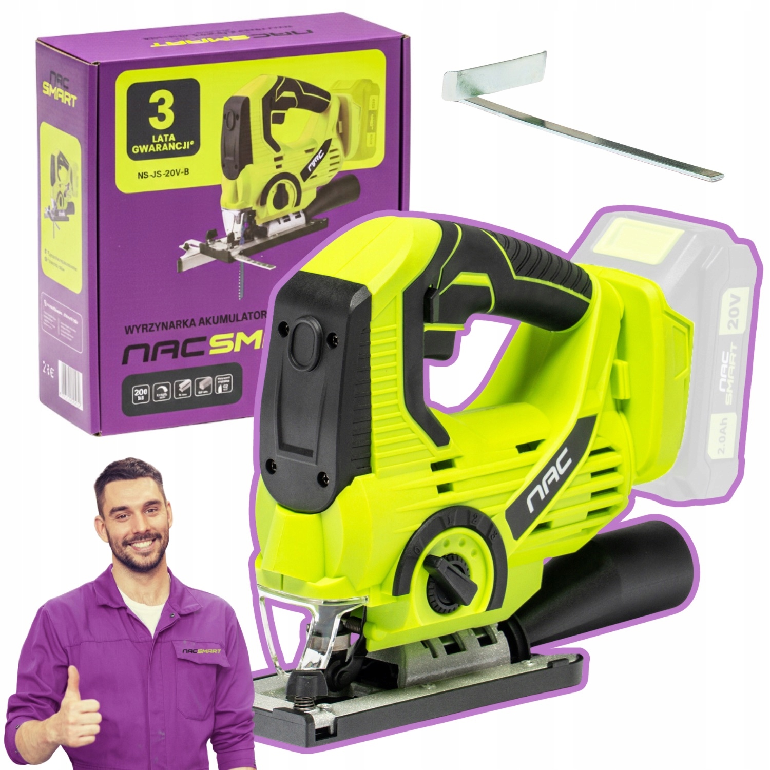 Akumulátorová Přímočará Pila Na Dřevo Metalic Smart, Tělová Pila Bez Akumulátoru