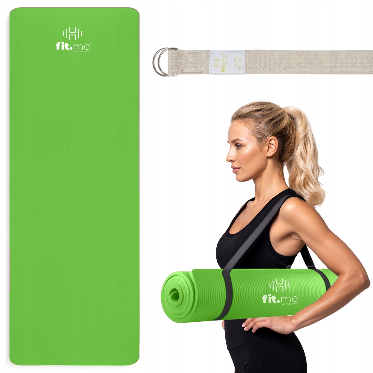 Mata Do Ćwiczeń Joga Fitness Miękka Gruba 1,5 CM Nbr Karimata Treningowa