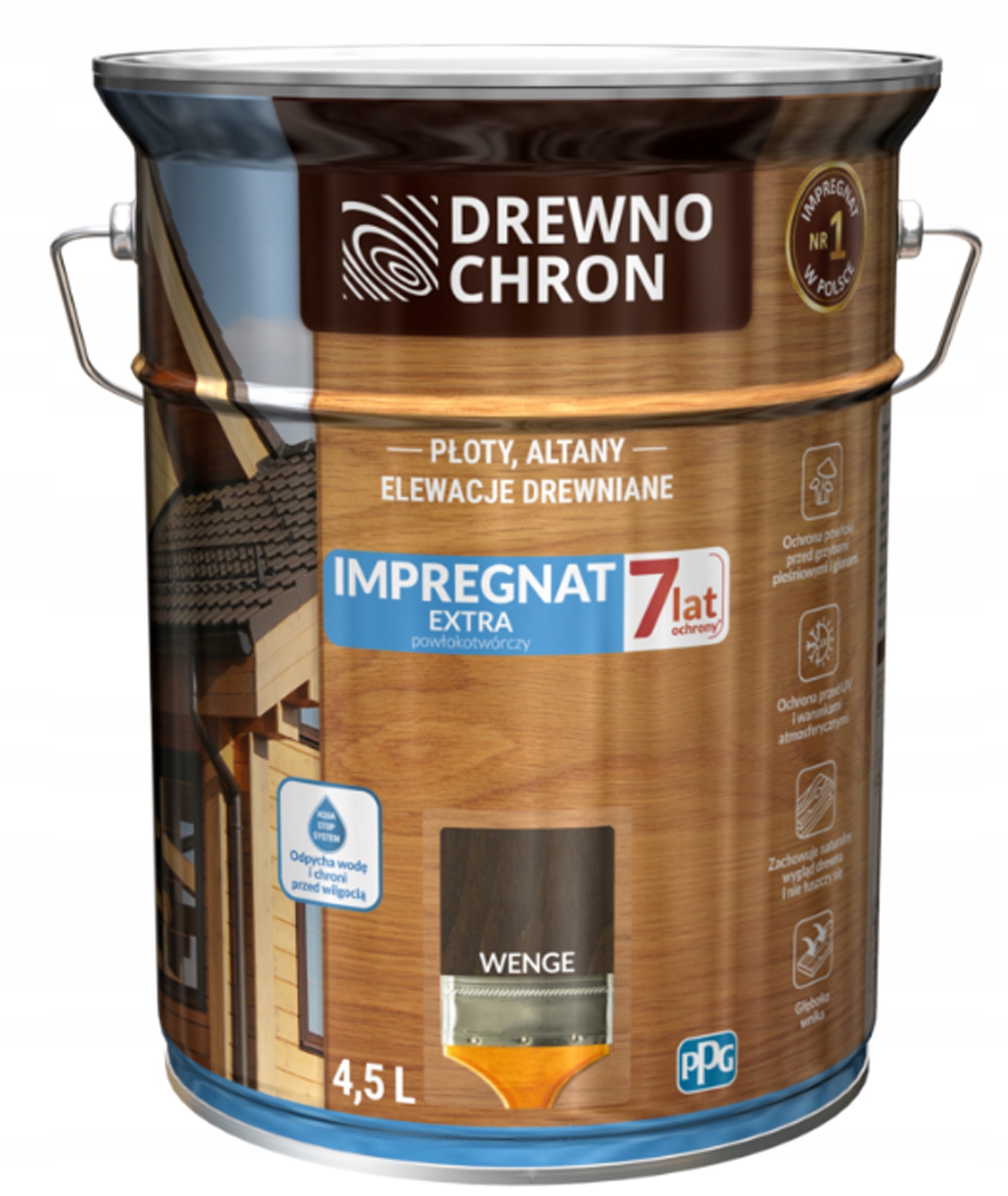 Drewnochron impregnat extra Wenge 4,5L