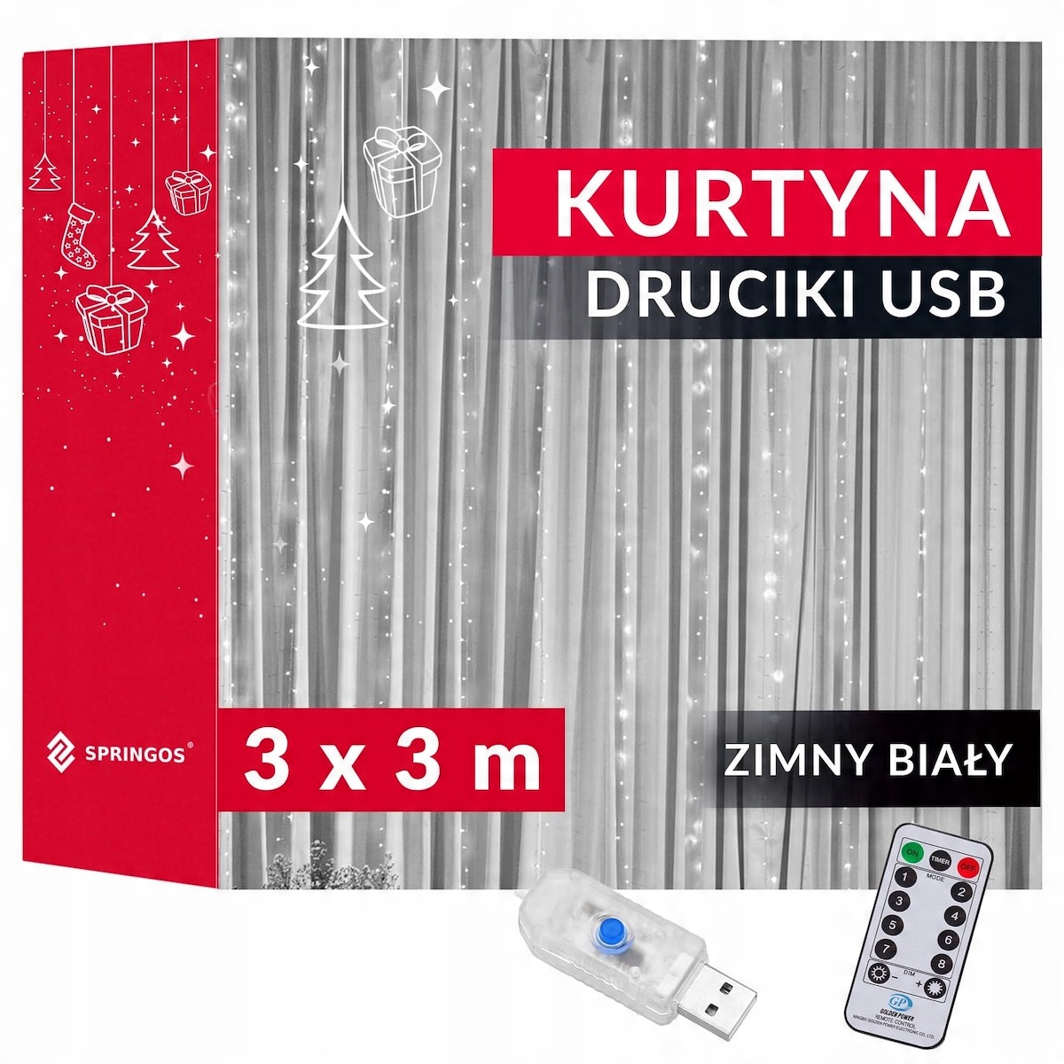 

Lampki Wiszące Sople Girlanda Świetlna Kurtyna Led