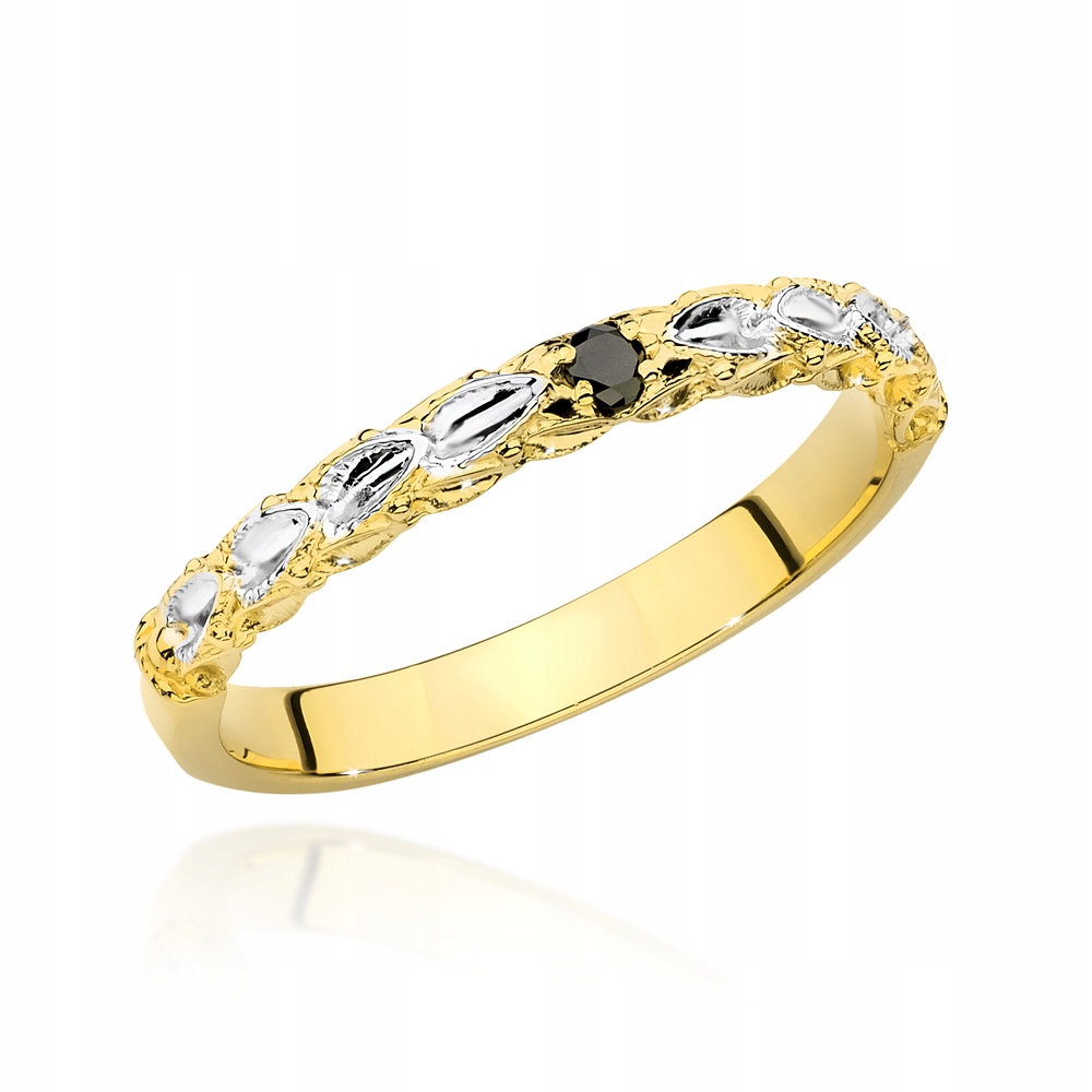 

Złoty Pierścionek 585 Czarny Brylant 0,03 ct