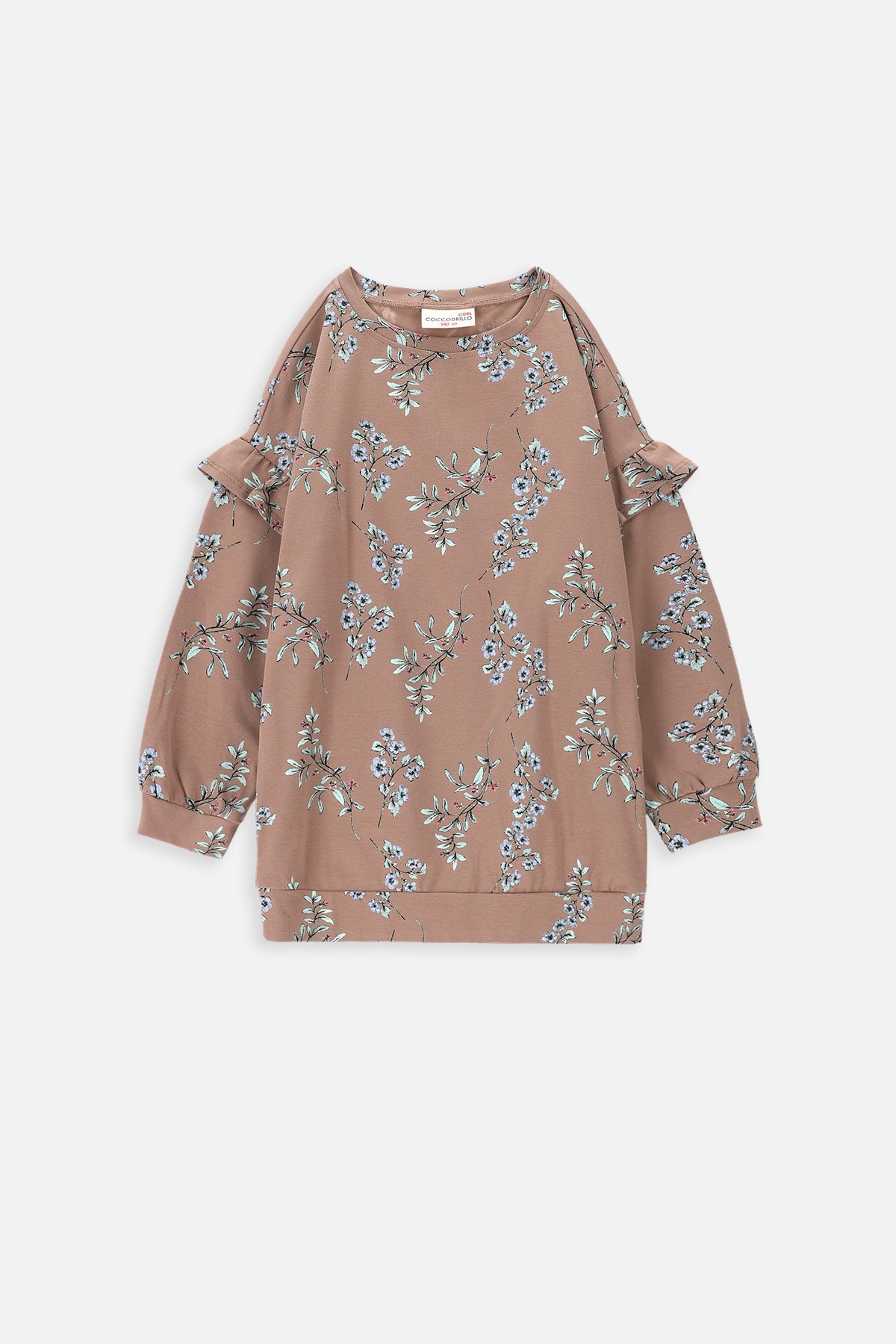 Dziewczęcy T-shirt 128 brązowy Coccodrillo