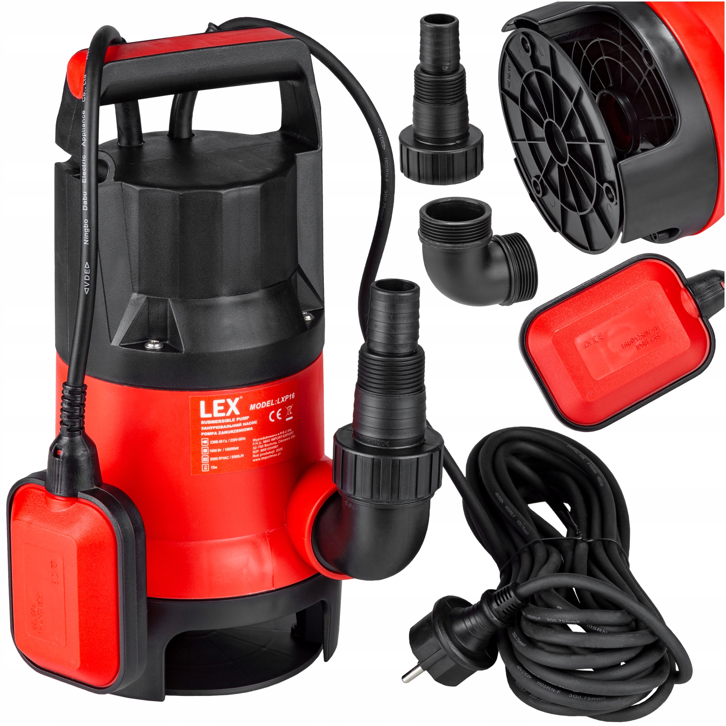 Pompa Do Wody Brudnej Czystej wyłącznik pływakowy długi przewód Pompa Wodna