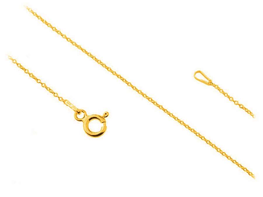 Dlouhý Stříbrný Pozlacený Tenký Dámský Řetízek Zlatý Ankr 1,2mm 60 cm