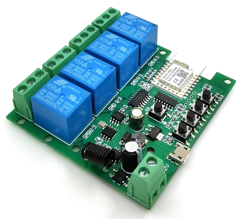 Sterownik 4CH DC 5-32V beznapięciowy ZigBee + RF Kod producenta SZ169R