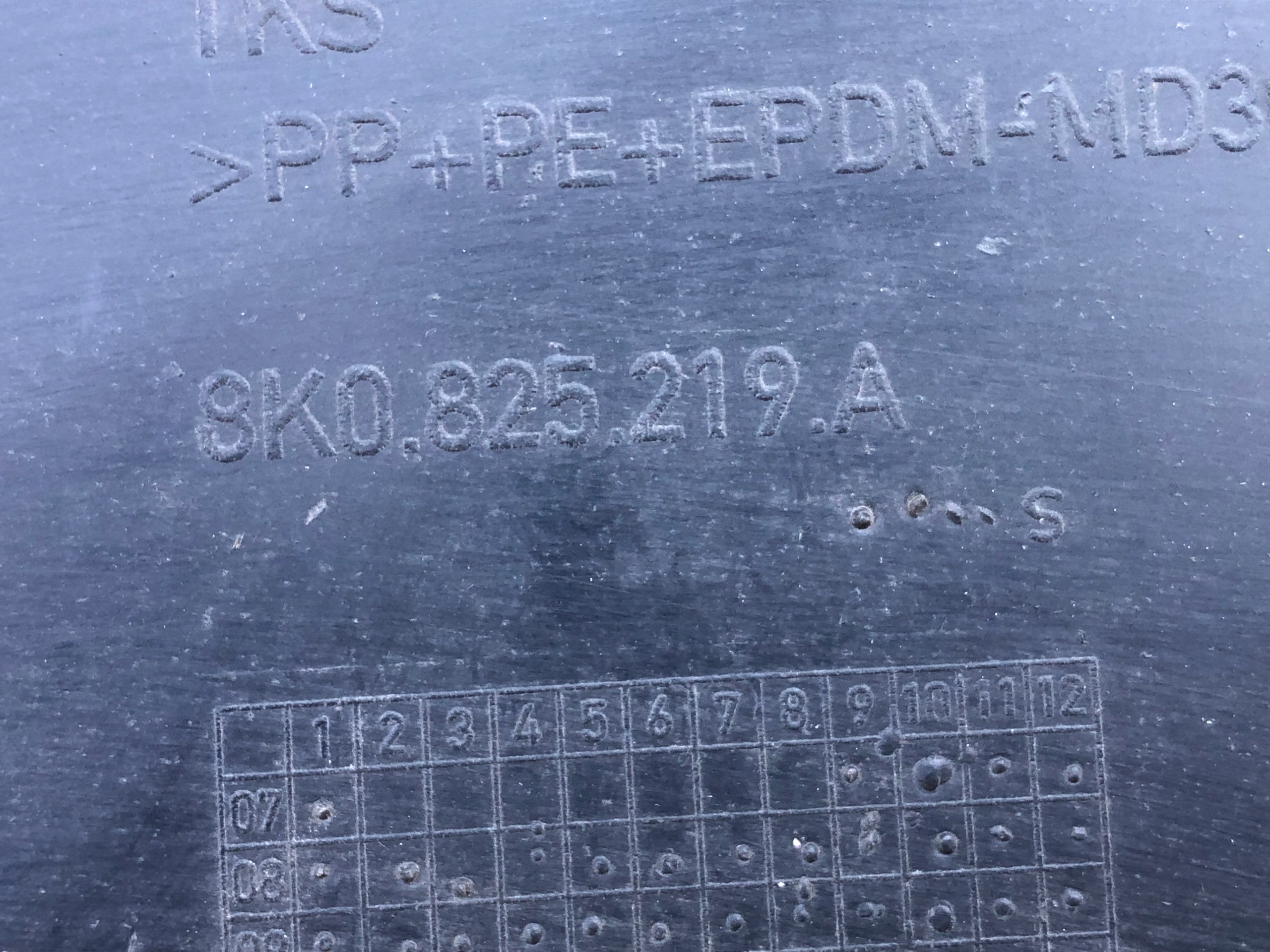 Blende Abdeckung Unterfahrschutz AUDI A4 B8 8K0825219A