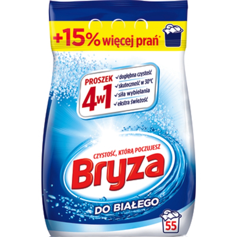 Levně Bryza 4v1 prášek White 3,575 kg 55 praní