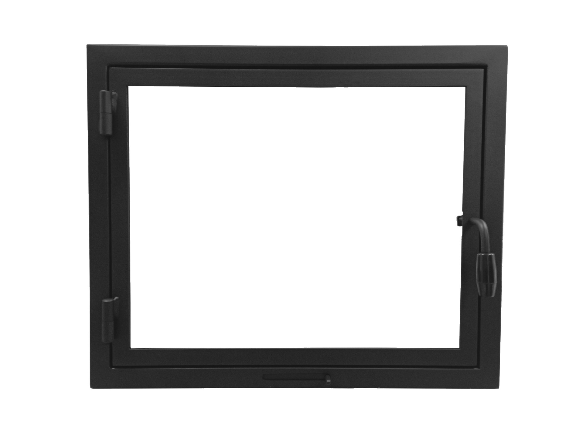 Dvířka rámeček do krbu pro kamna šířka 55 cm výška 55 cm 55 x 55 cm P1 levý