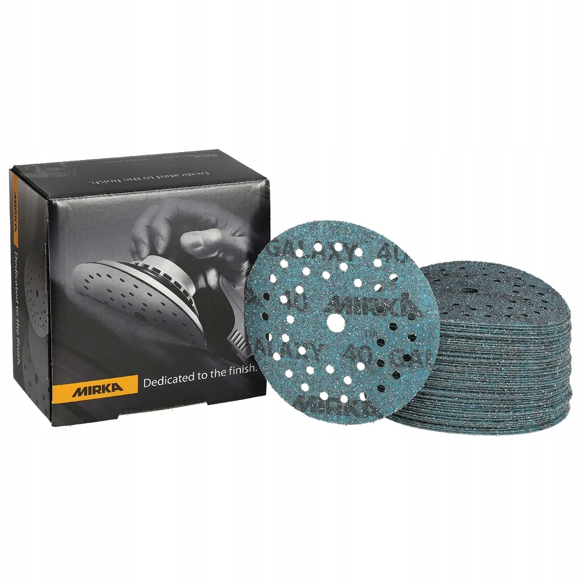 Papier ceramiczny Mirka Galaxy Fi 125 mm P40 Multifit, rzep Zestaw 5 Szt.