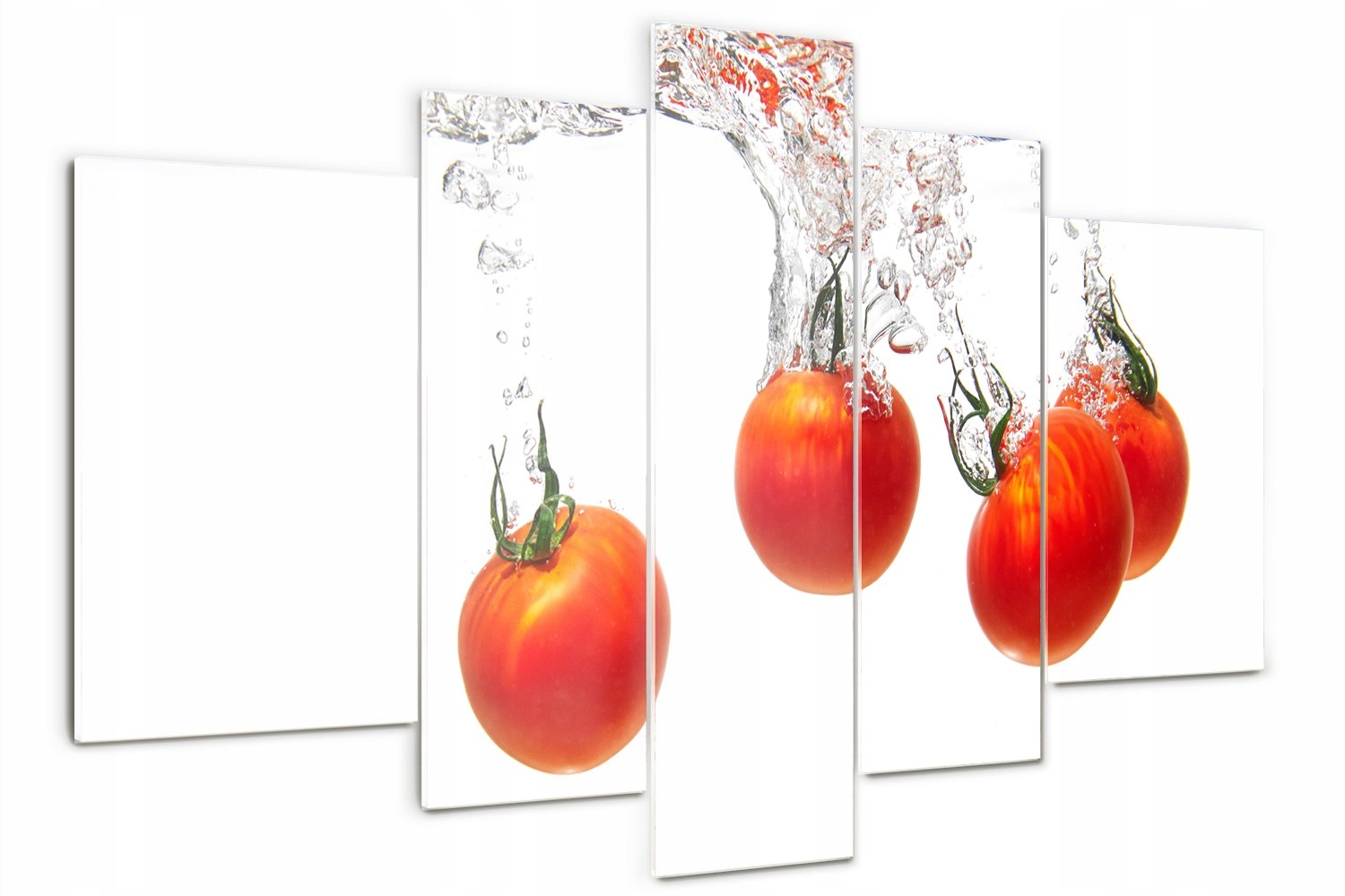 

Obraz szklany tryptyk Pomidory pod wodą