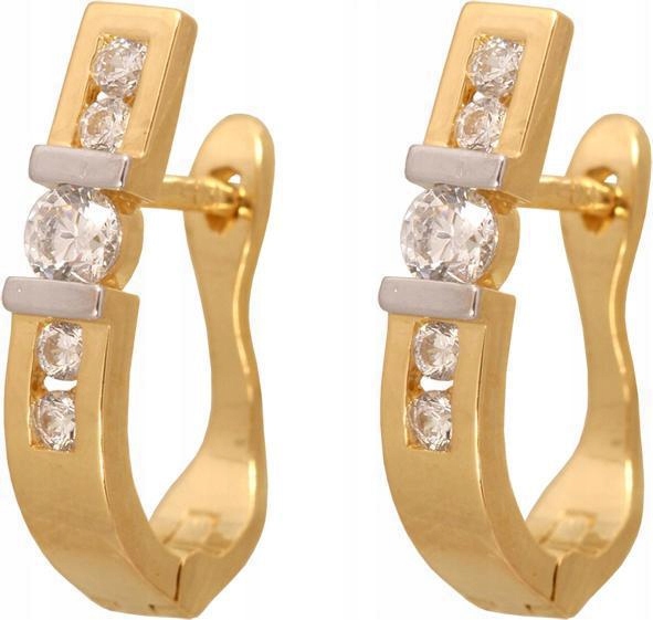 Zlaté náušnice 585, podlouhlé, s kubickými zirkony, módní dárek pro ženy, vzor 14k