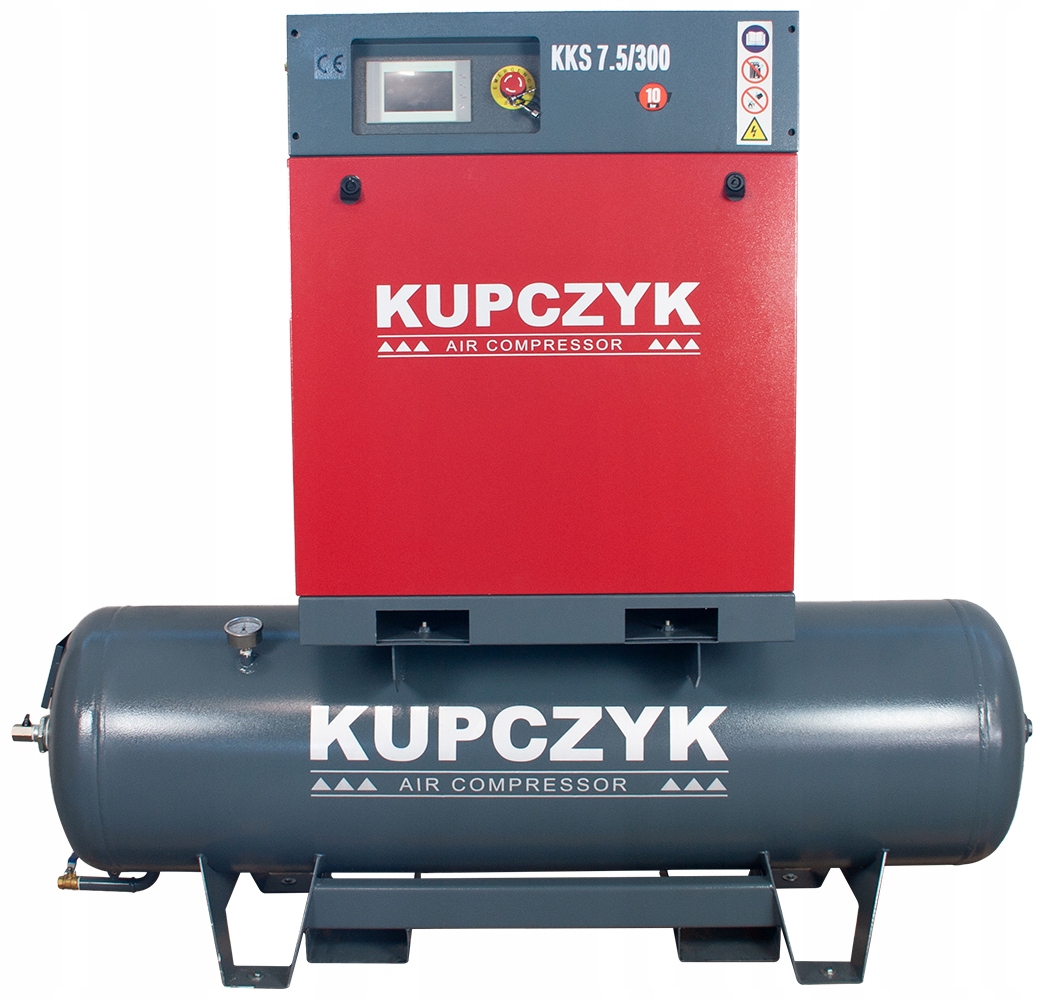 Kompresor olejowy Kupczyk KKS 7,5/300 270 l 10 bar Ciśnienie maksymalne 10 bar