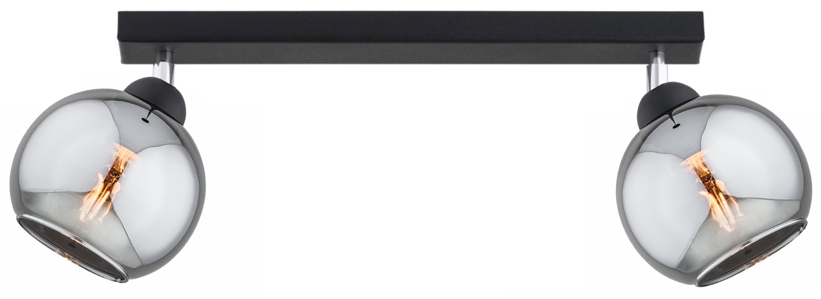 Lampa Wisząca Sufitowa Żyrandol Czarna Kula Chrom Dior Led E27