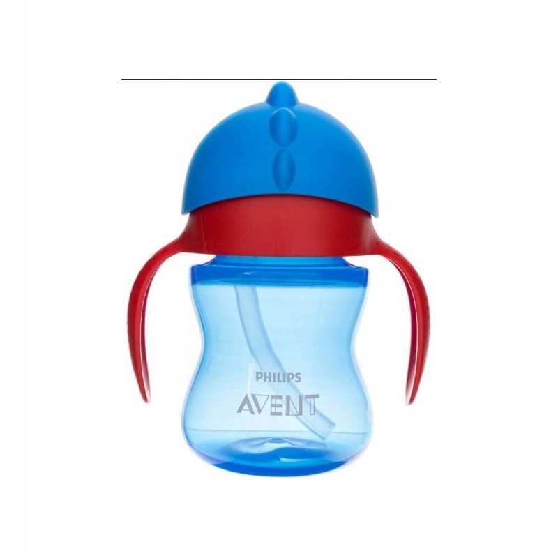 AVENT Kubek z giętką słomką 9m+200ml Kolor niebieski