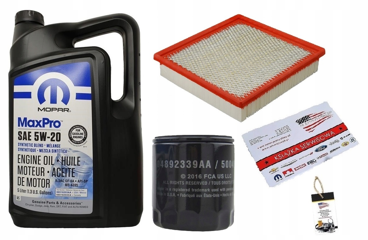 MOPAR 5W20 + FILTRY DODGE DURANGO 3,7 2009R