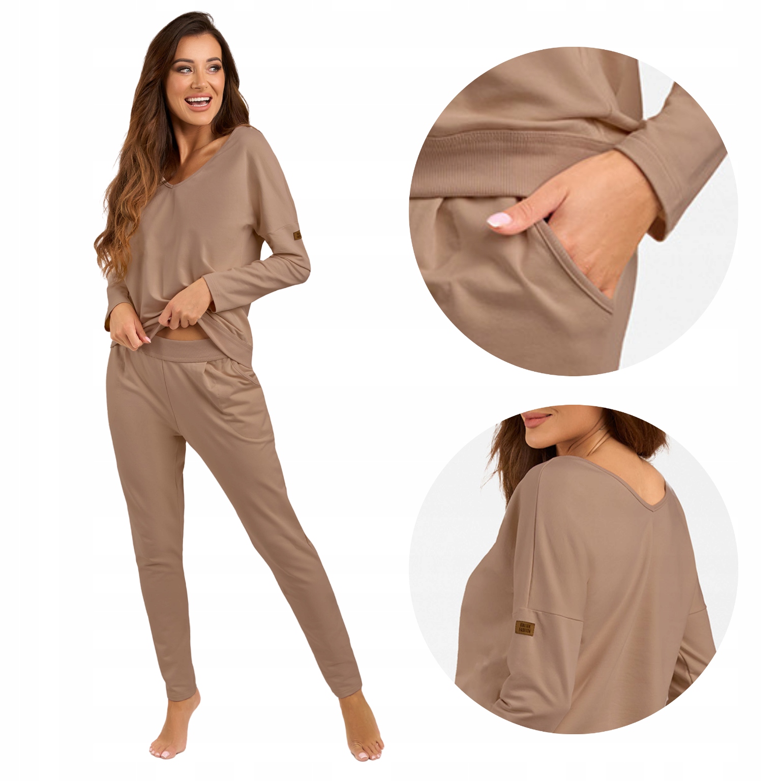 Dámská dvoudílná bavlněná Tepláková Souprava M Karina Italian Fashion