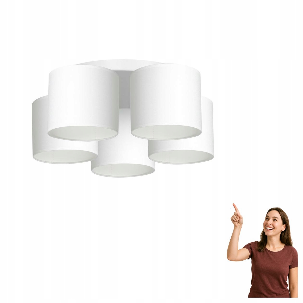 Päťplameňová stropná lampa Arden 3425 Luminex