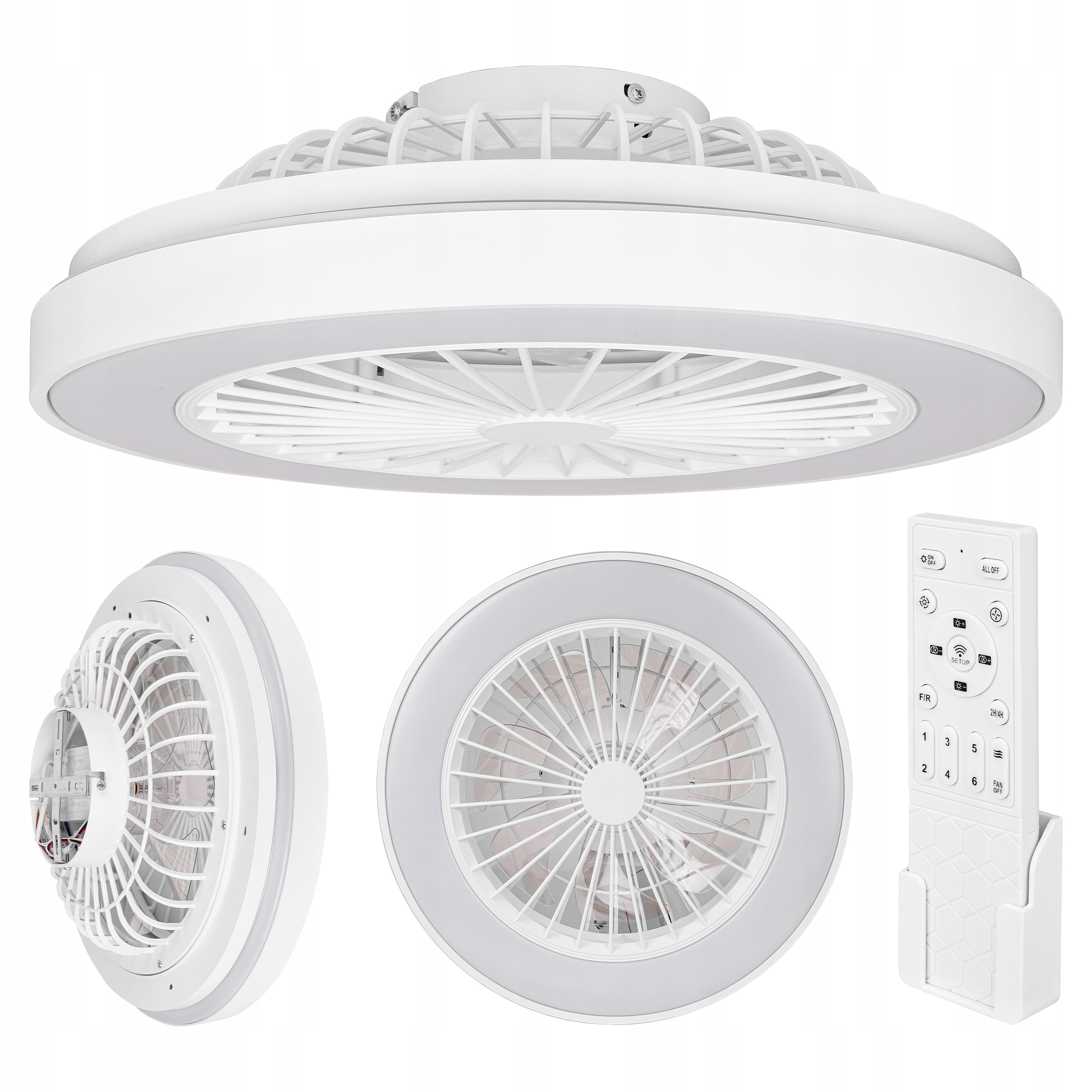 Lampa s Led stropním Větrákem s regulací stropní svítidlo 50 cm Nástěnný dálkový ovladač