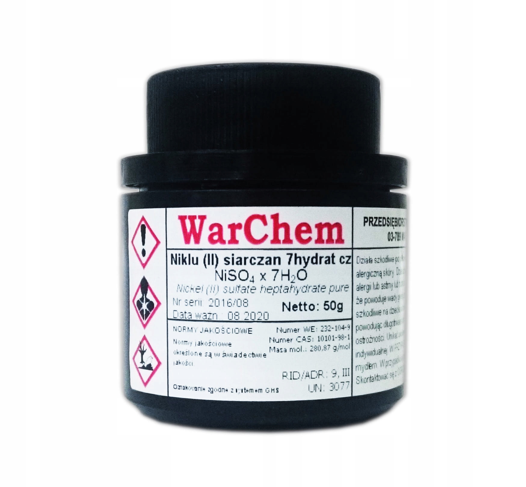 

Siarczan Niklu (II) 50g Warchem [49073]