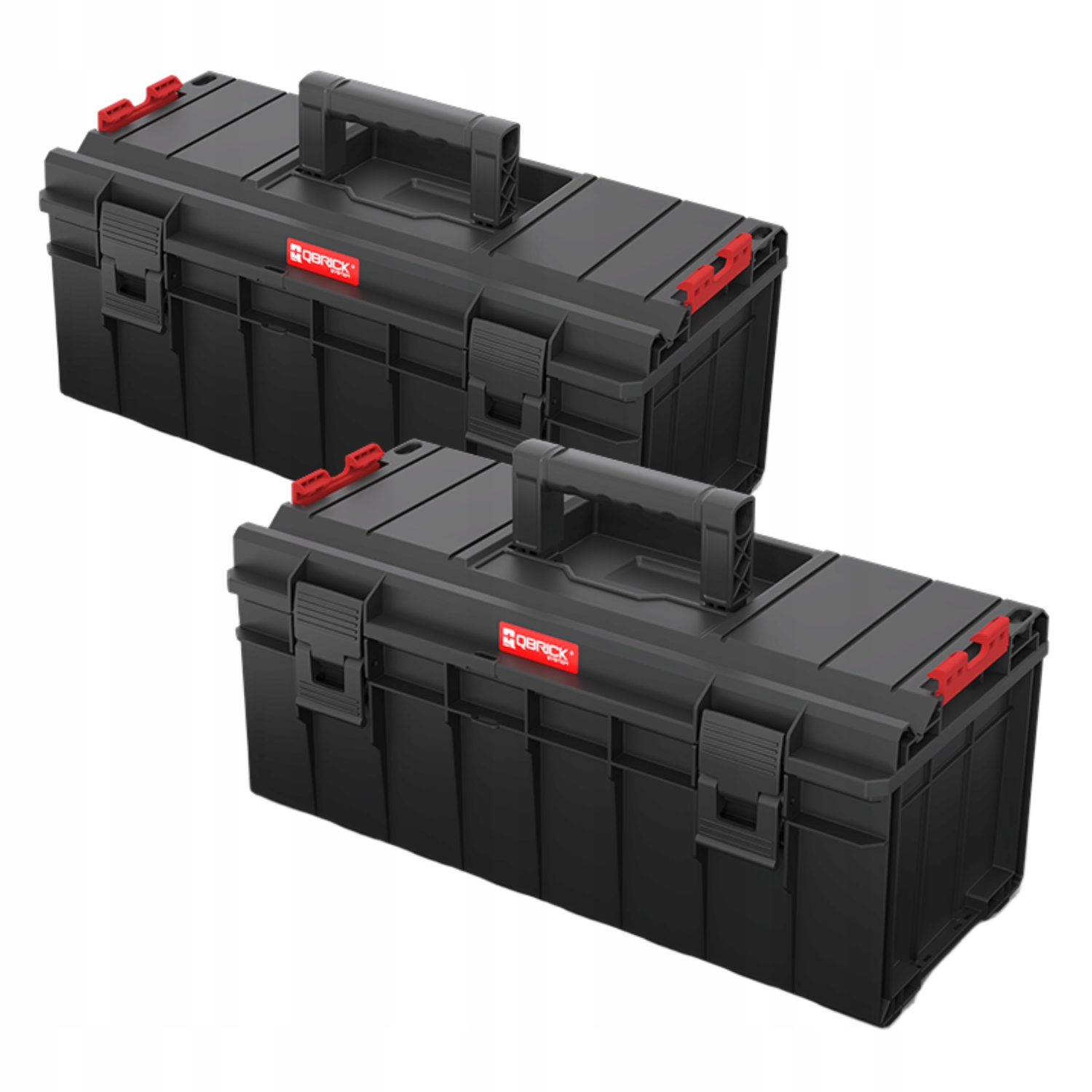 Qbrick System Pro 600 Basic z tacką plastikowa skrzynka narzędziowa 22l x2