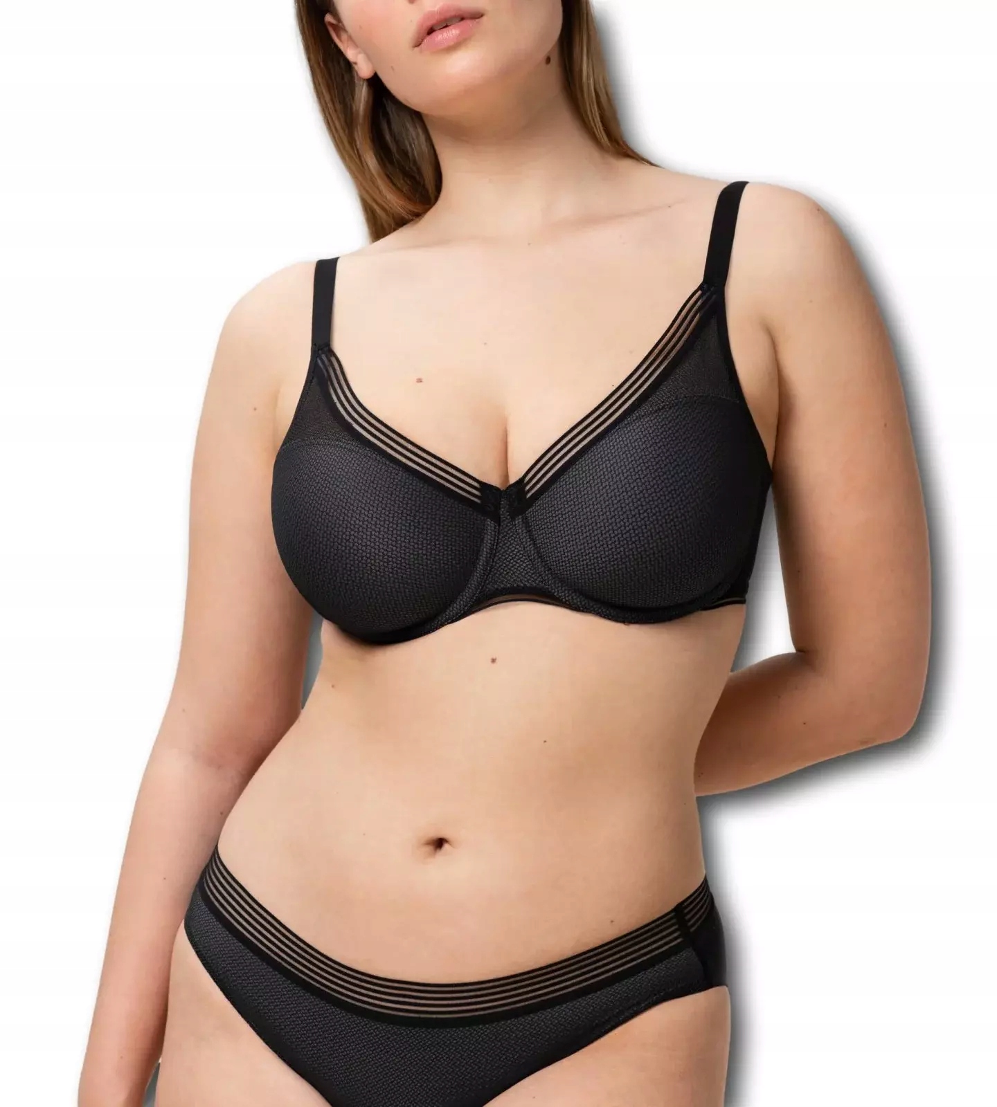 Biustonosz Triumph Czarny z Fiszbinami 75G