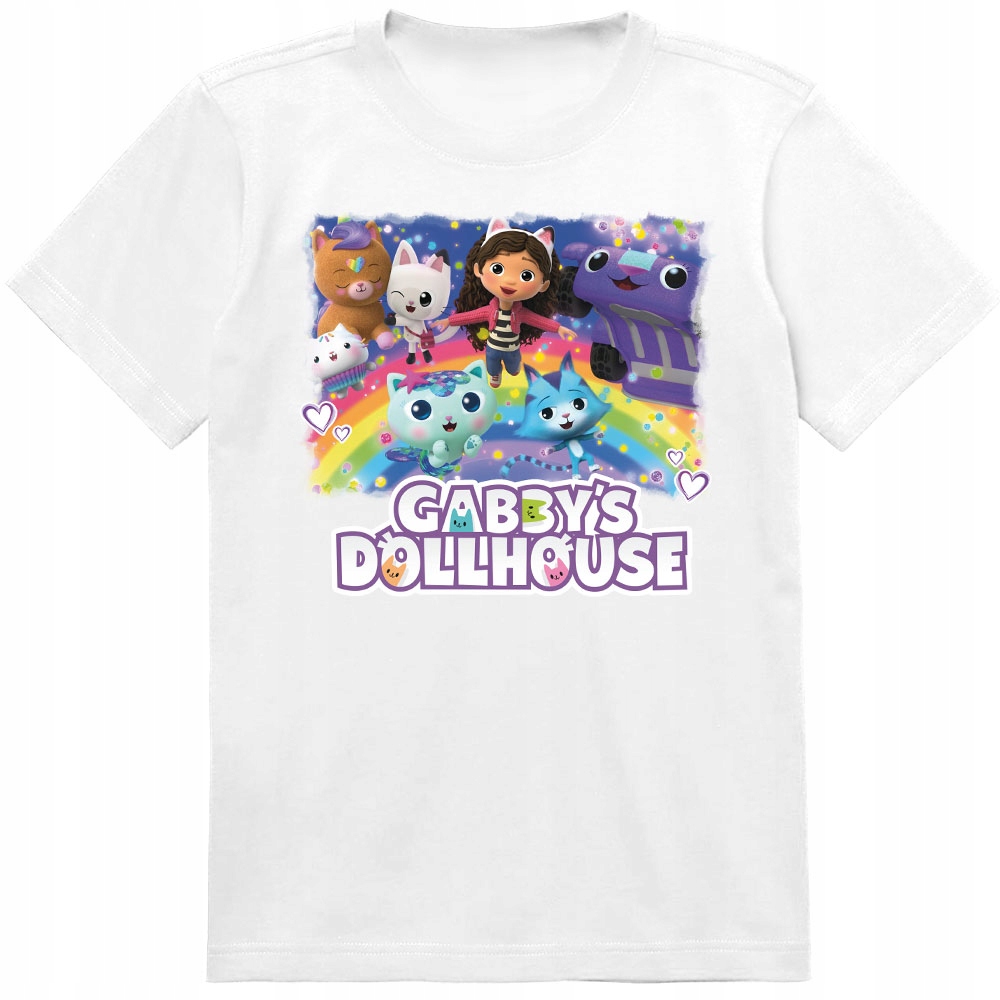 ZESTAW 3W1 KOSZULKA DLA DZIECI TATUAŻE NAKLEJKI KOCI DOMEK GABI 116 JAKOŚĆ Rozmiar XS