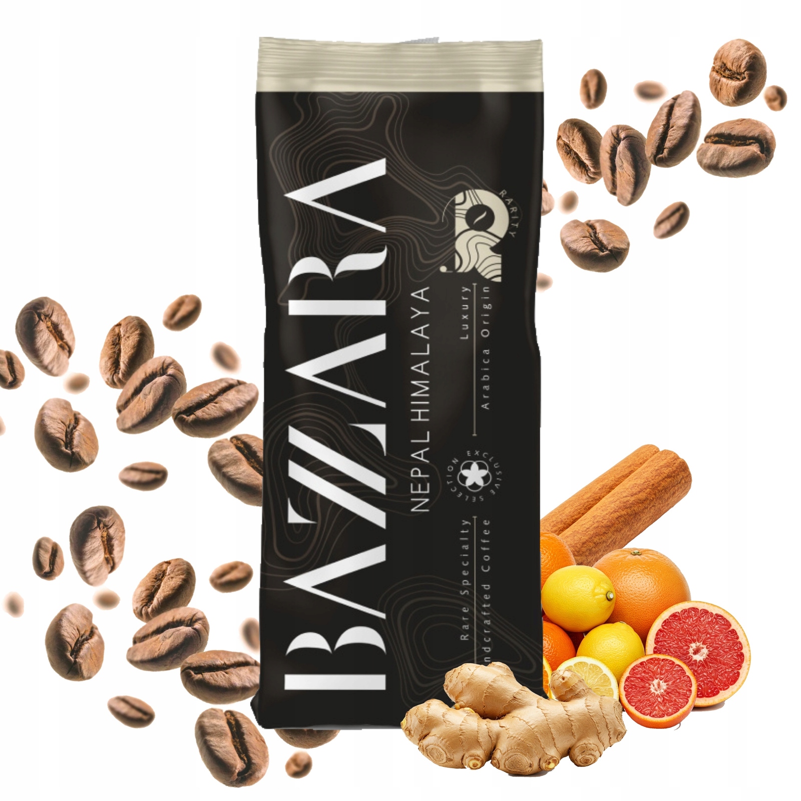 Káva zrnková Bazzara Rarity Luxury Origin Nepál Himalaya 100% Arabika 250 g