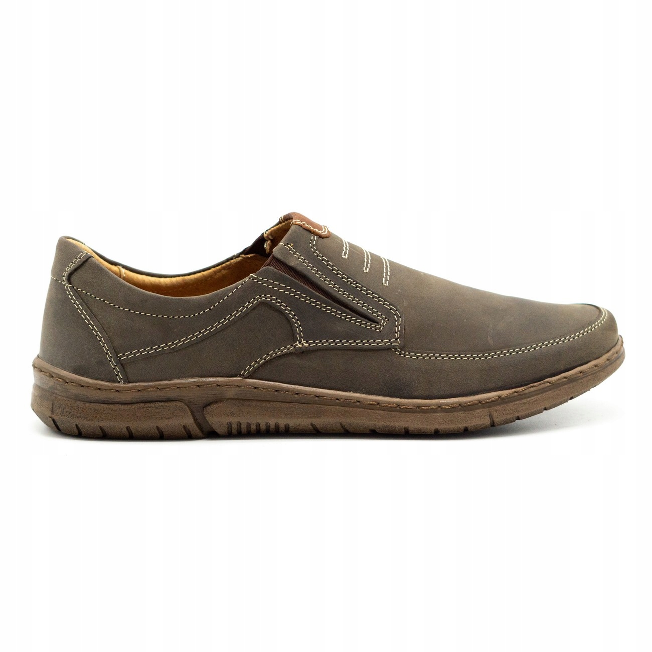 

Buty Casual Męskie Skóra Polskie 7053 Brąz 42