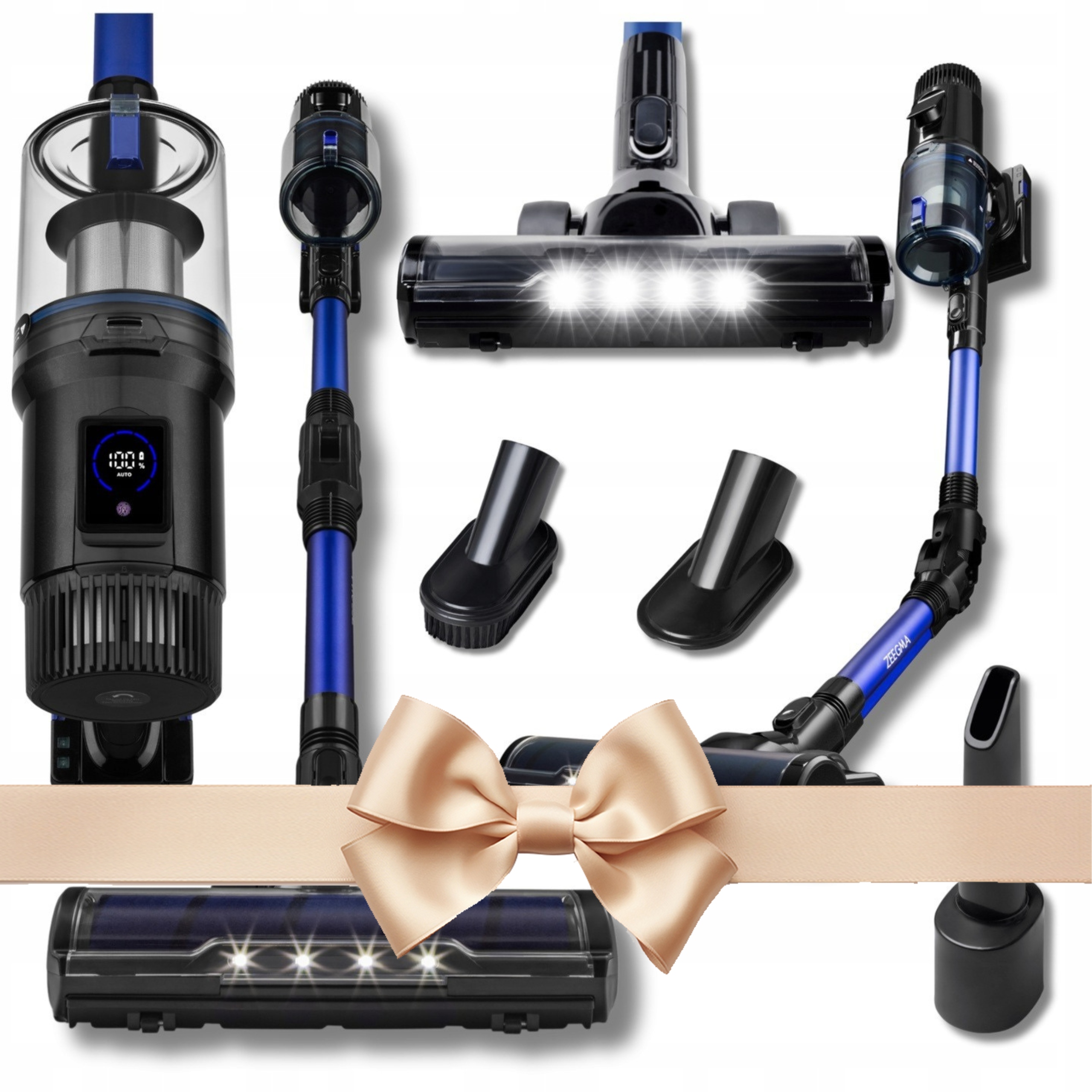 Ručný Vertikálny Vysávač Rúrka Flex 400W 3v1 do 60 minút Výkonná Batéria Zeegma