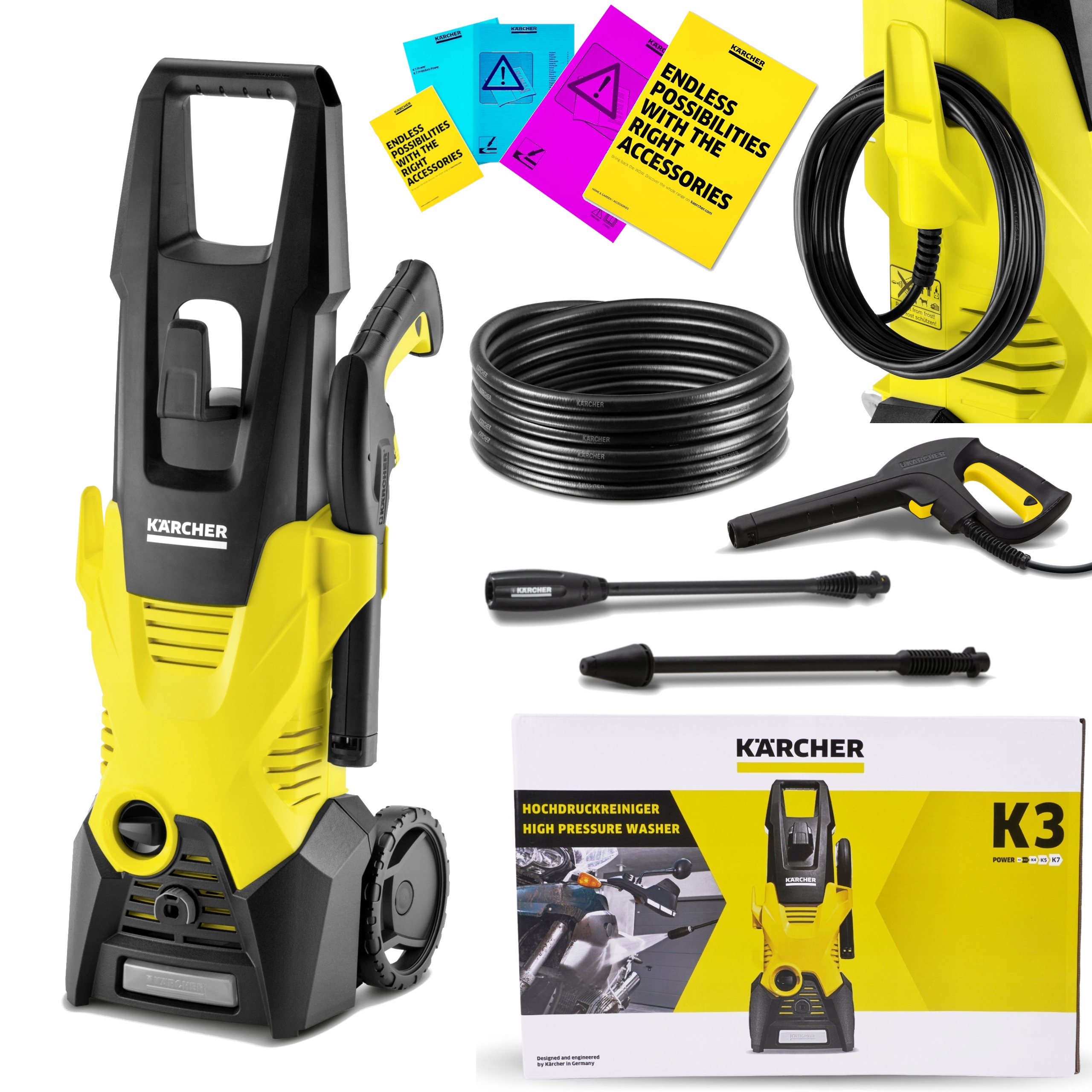 Myjka Ciśnieniowa Karcher K3 120 Bar Turbo Moc 1600W Zestaw XXL