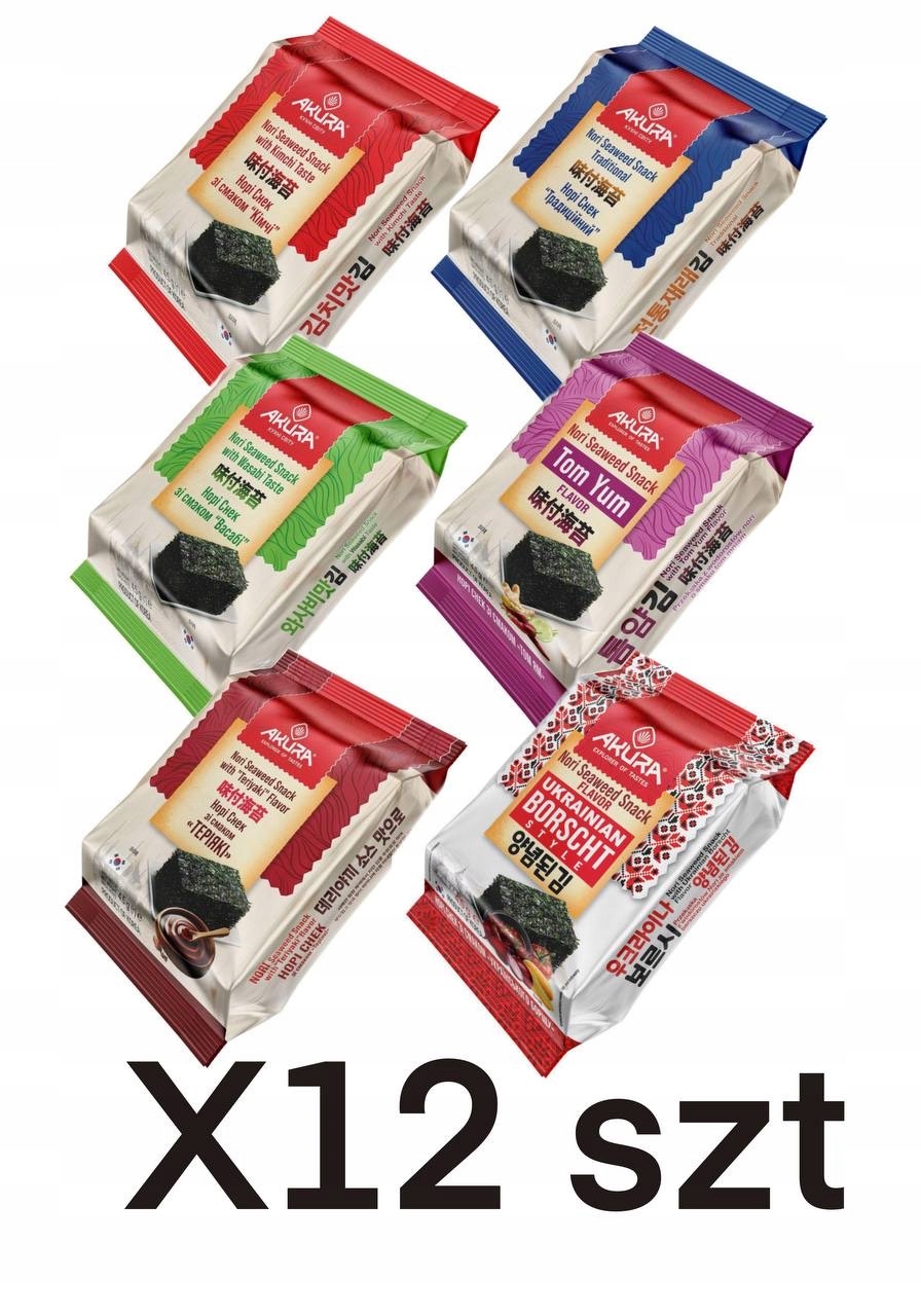 Levně Chipsy Nori 6 příchutí Sada 4,5 g x 72 ks