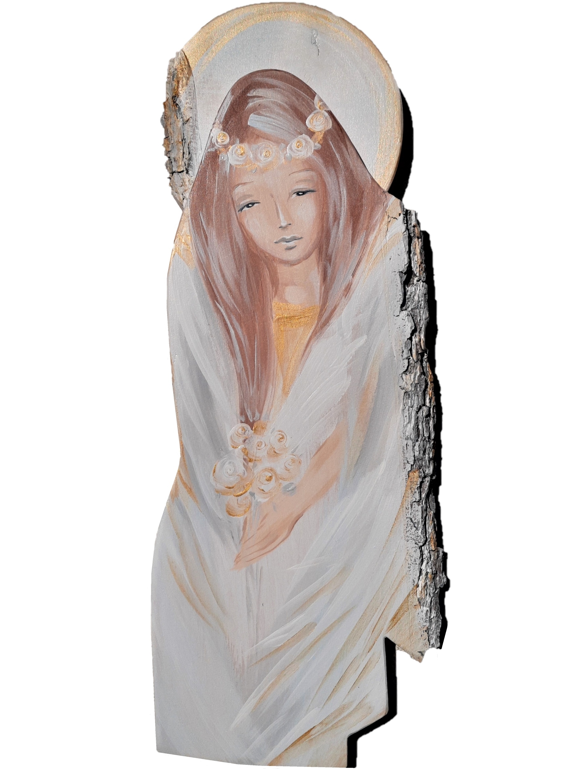 Obraz Dřevěný Velký Anděl Hand Made Malovaný