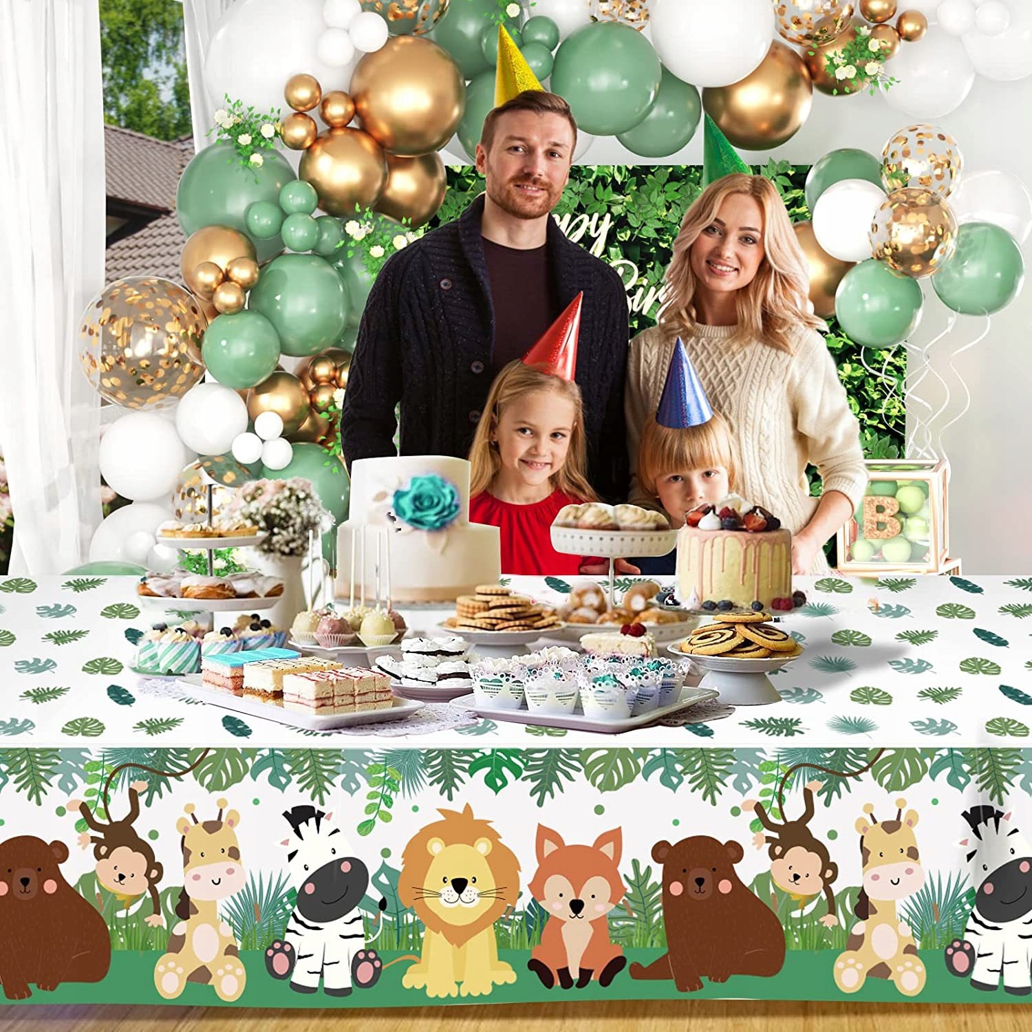 Jednorazowy obrus ze zwierzętami w dżungli Marka inna